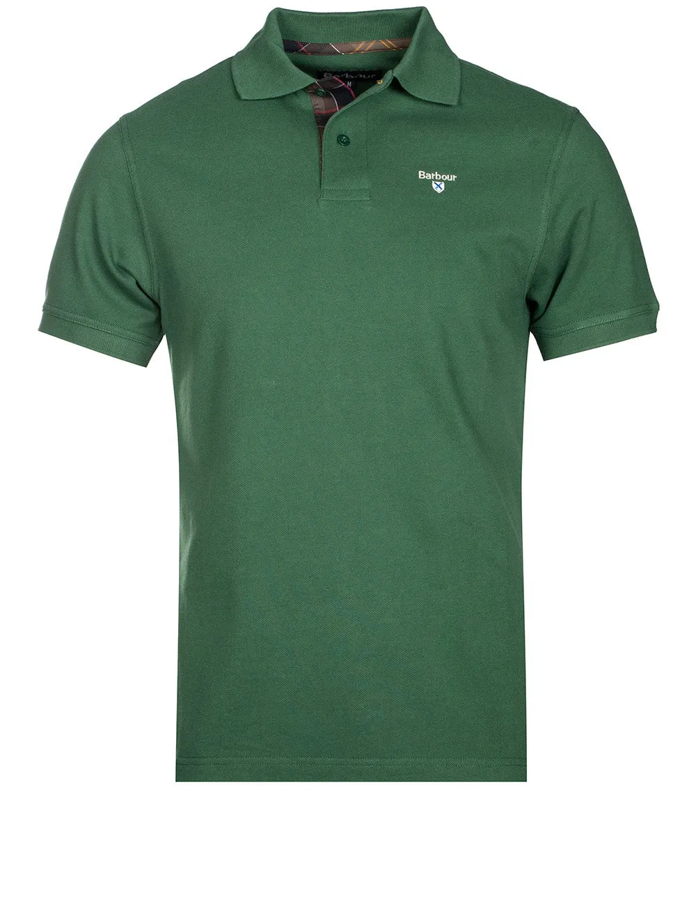 Karo-Baumwoll-Polohemd Olive