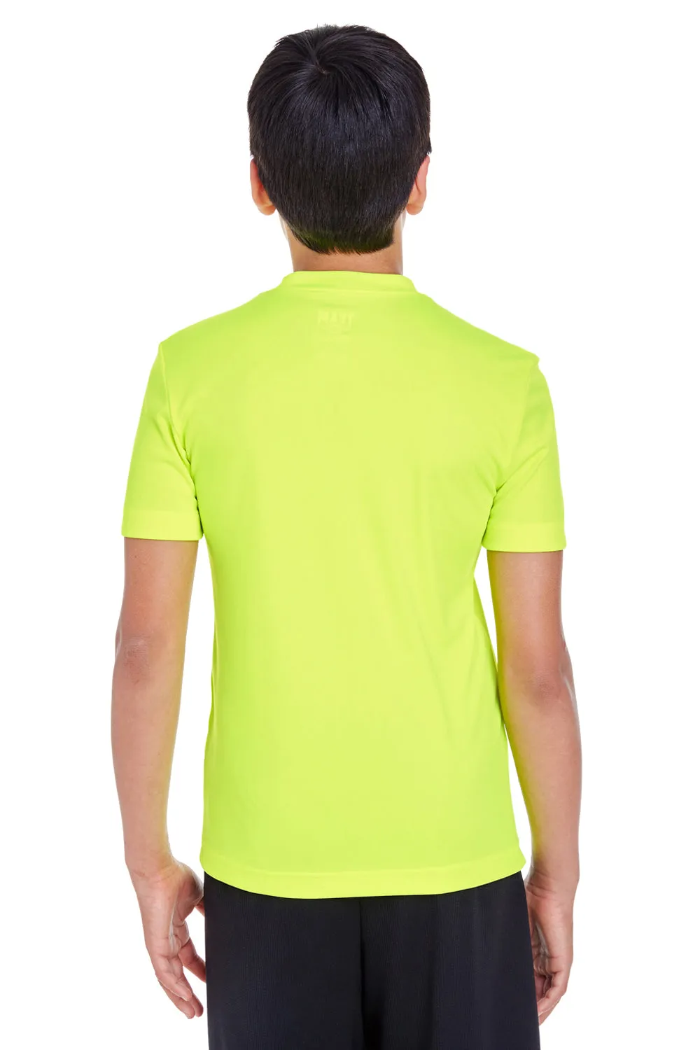 Team 365 Youth Zone Performance Feuchtigkeitstransportierendes Kurzarm-Crewneck-T-Shirt - Sicherheitsgelb