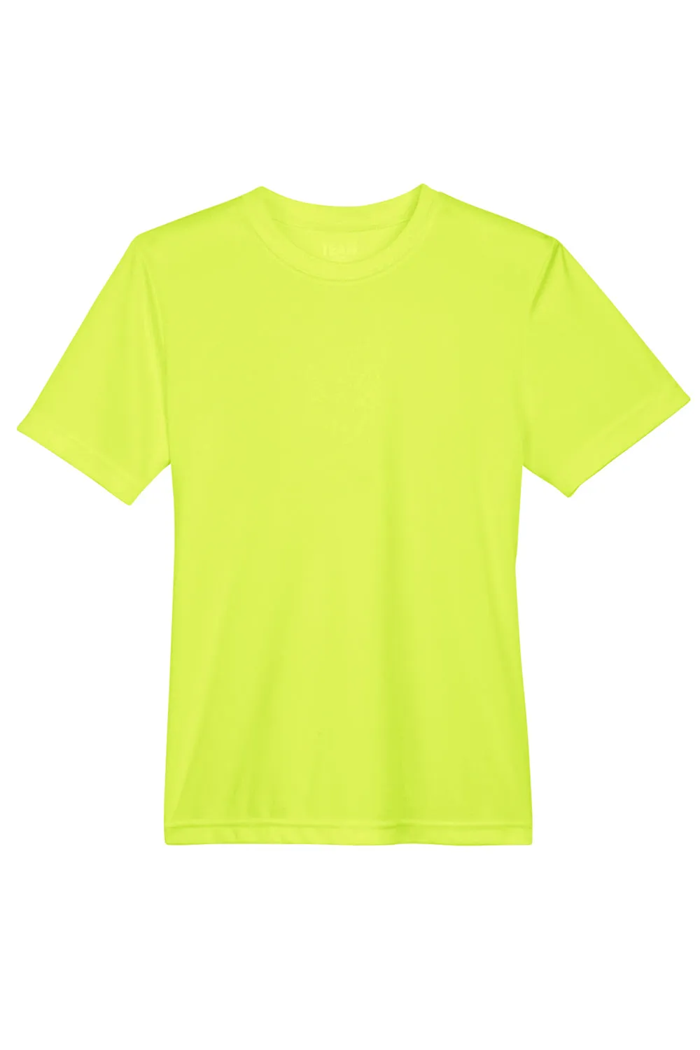 Team 365 Youth Zone Performance Feuchtigkeitstransportierendes Kurzarm-Crewneck-T-Shirt - Sicherheitsgelb