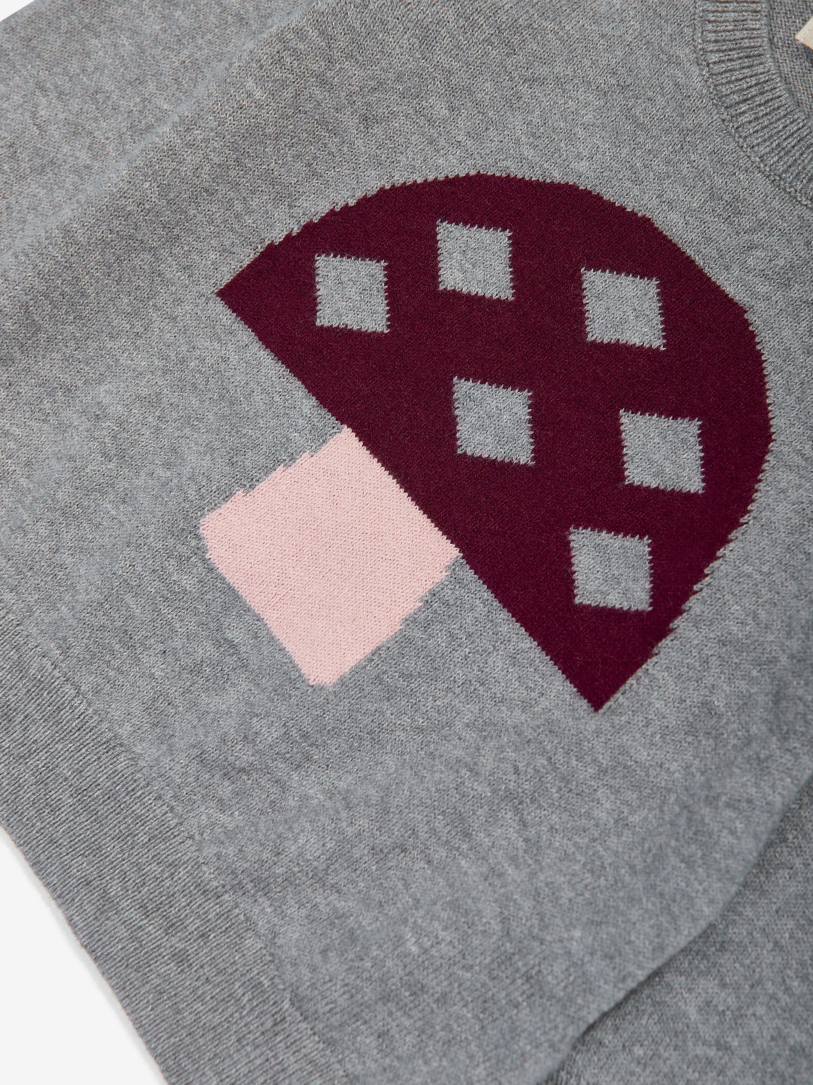 Der Bonnie Mob Baby Sparrow Pilz-Strickpullover in Grau