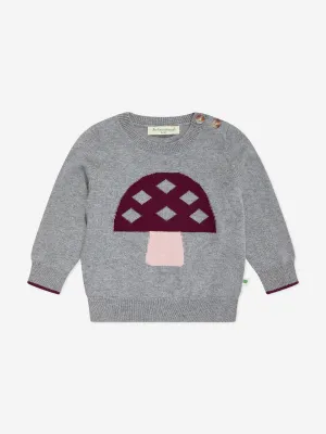 Der Bonnie Mob Baby Sparrow Pilz-Strickpullover in Grau