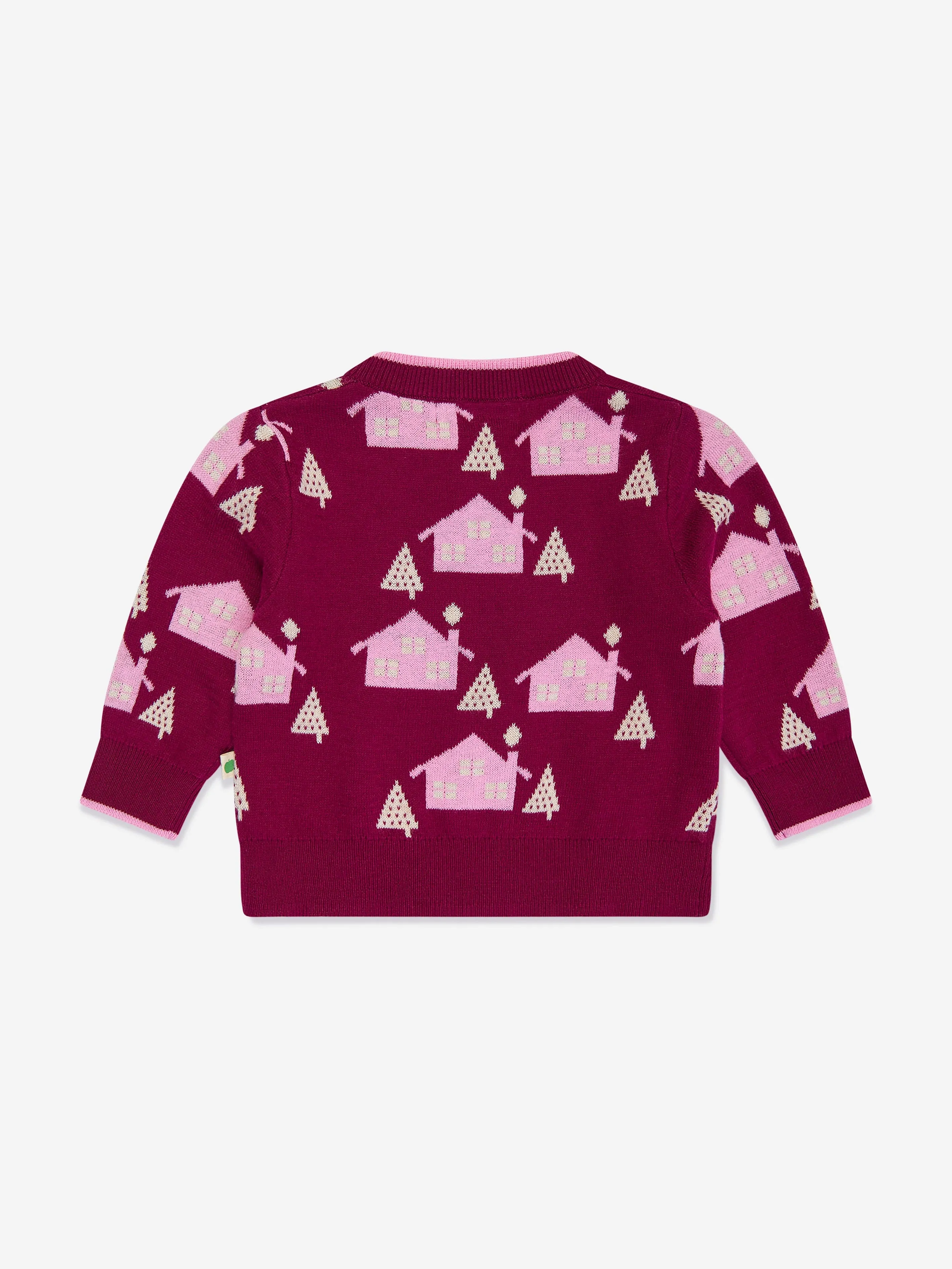 Der Bonnie Mob Girls Fir Cabin Strickcardigan in Lila