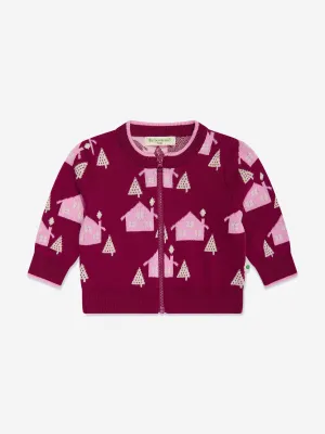 Der Bonnie Mob Girls Fir Cabin Strickcardigan in Lila