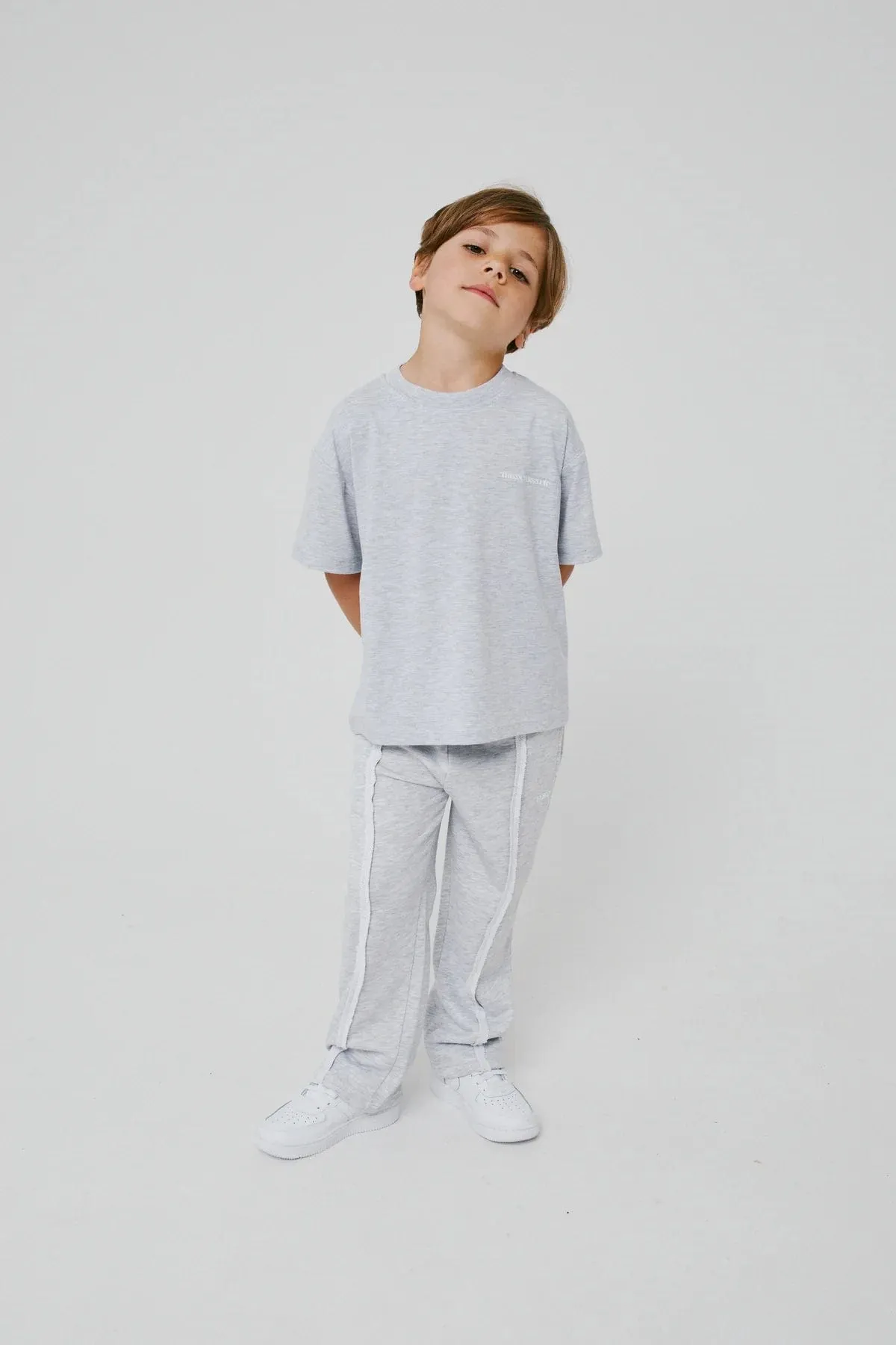 The Couture Club Kids Heavyweight Copyright T-Shirt in Grau