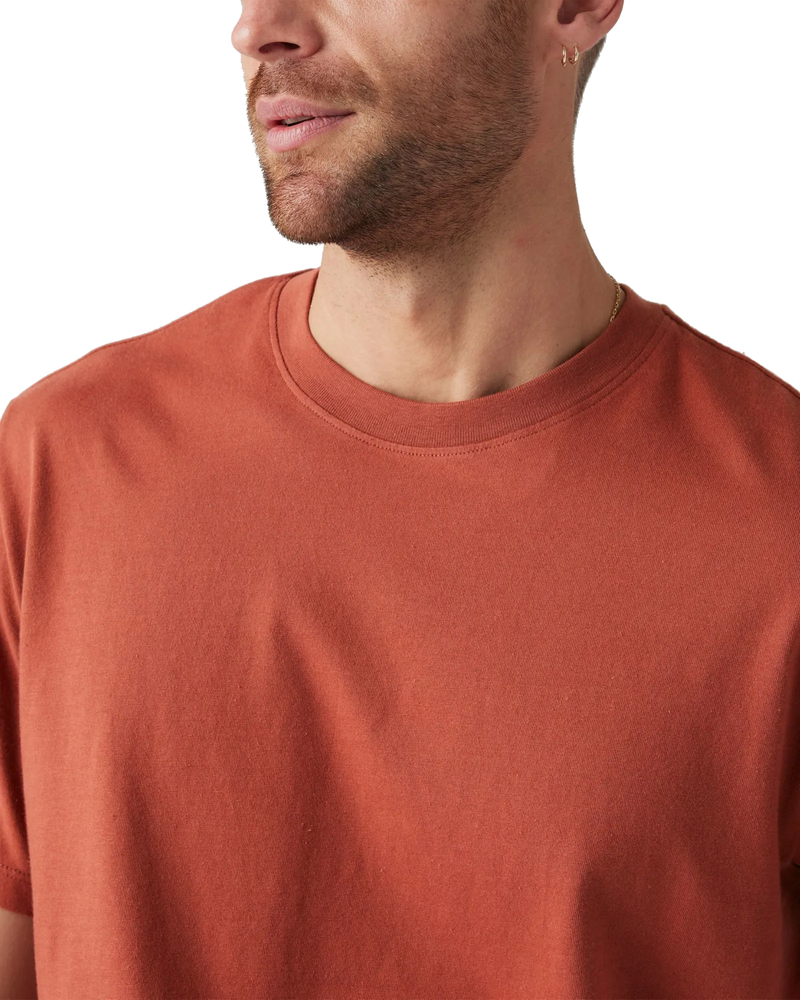 Das Essential T-Shirt in Roter Jersey-Farbe