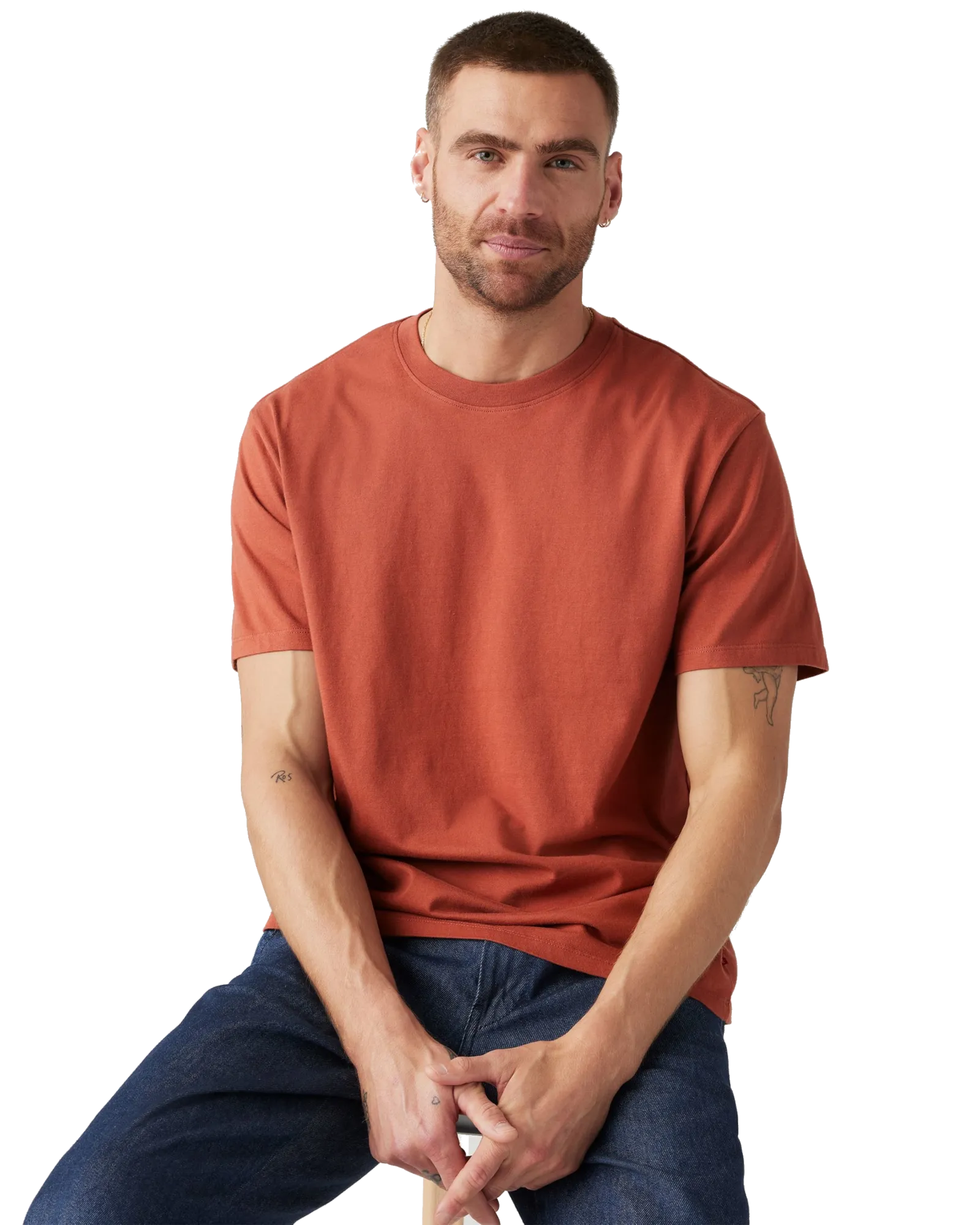 Das Essential T-Shirt in Roter Jersey-Farbe