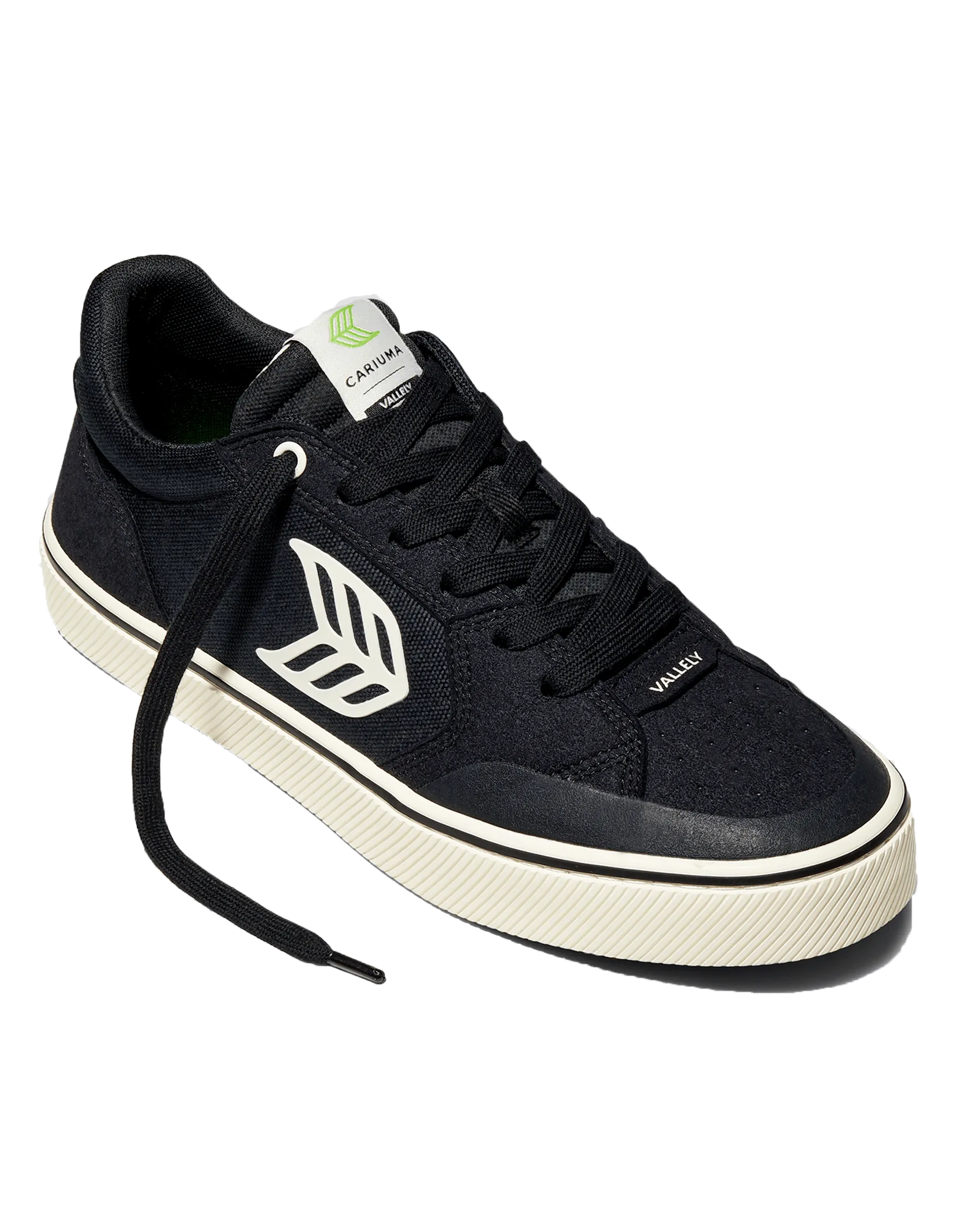 Die Vallely Skate-Schuhe in Schwarz & Elfenbein