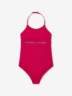 Tommy Hilfiger Mädchen Logo Badeanzug in Rosa
