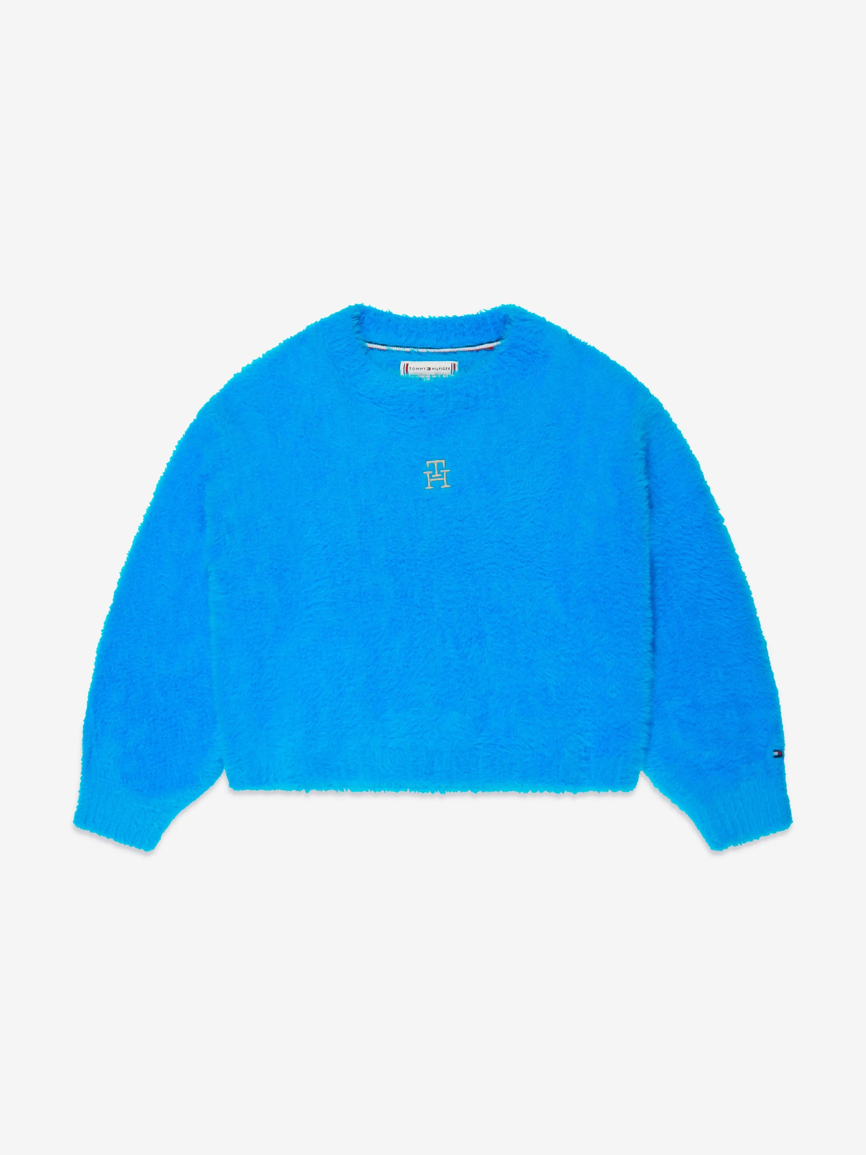 Tommy Hilfiger Mädchen Monogramm Soft Pullover in Blau