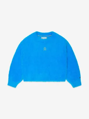 Tommy Hilfiger Mädchen Monogramm Soft Pullover in Blau