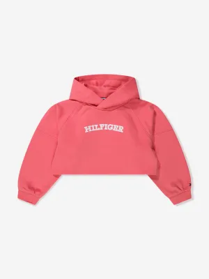 Tommy Hilfiger Mädchen Monotype Kapuzenpullover in Pfirsich