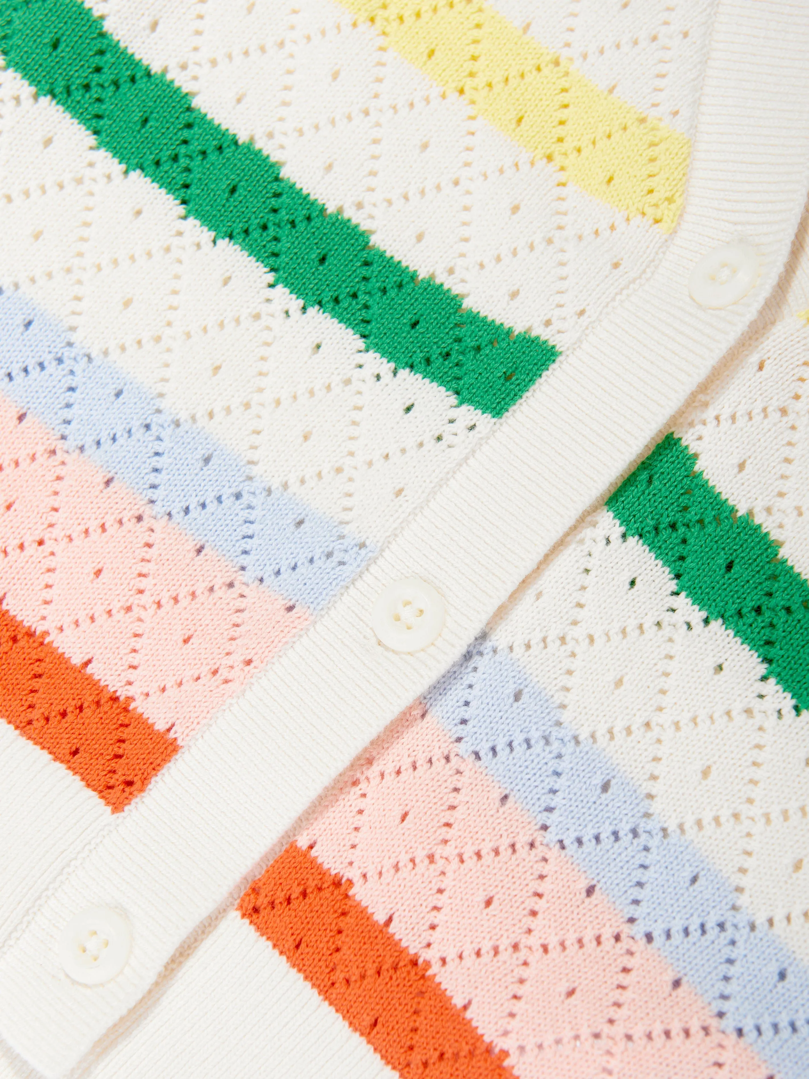 Tommy Hilfiger Mädchen Gestreikte Häkelcardigan in Mehrfarben