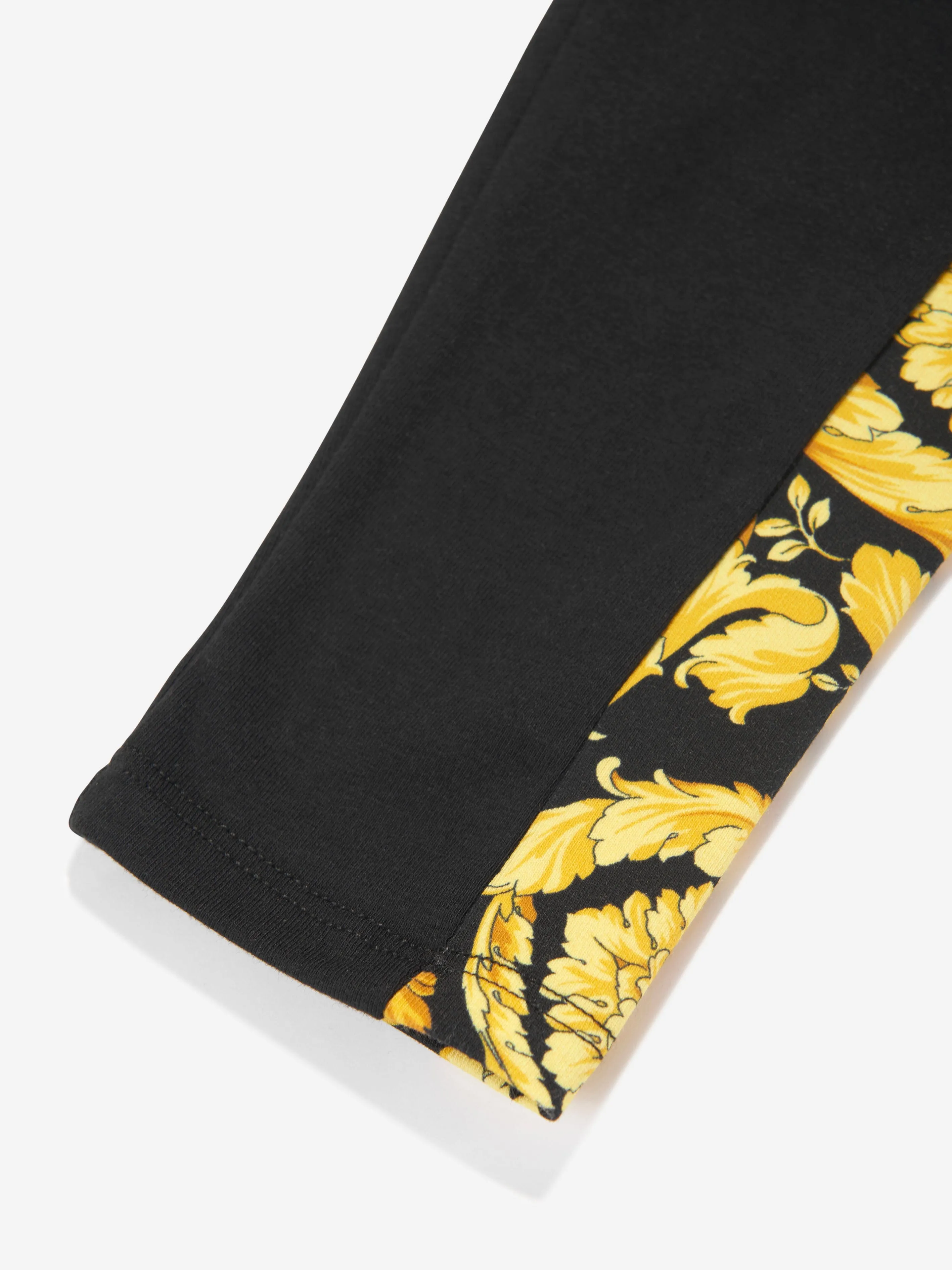 Versace Baby Girls Barocco Leggings in Schwarz