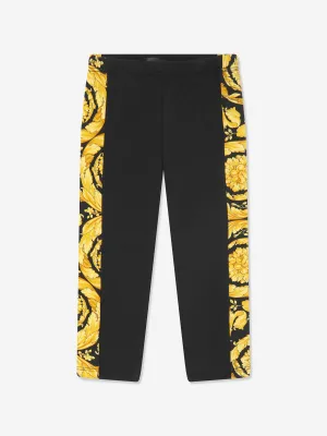 Versace Baby Girls Barocco Leggings in Schwarz
