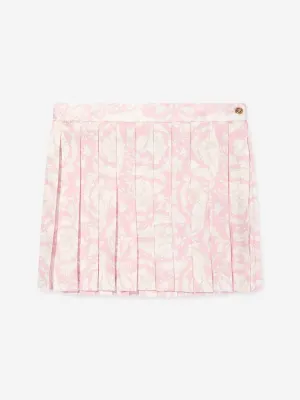 Versace Girls Barocco Plisseerock in Rosa