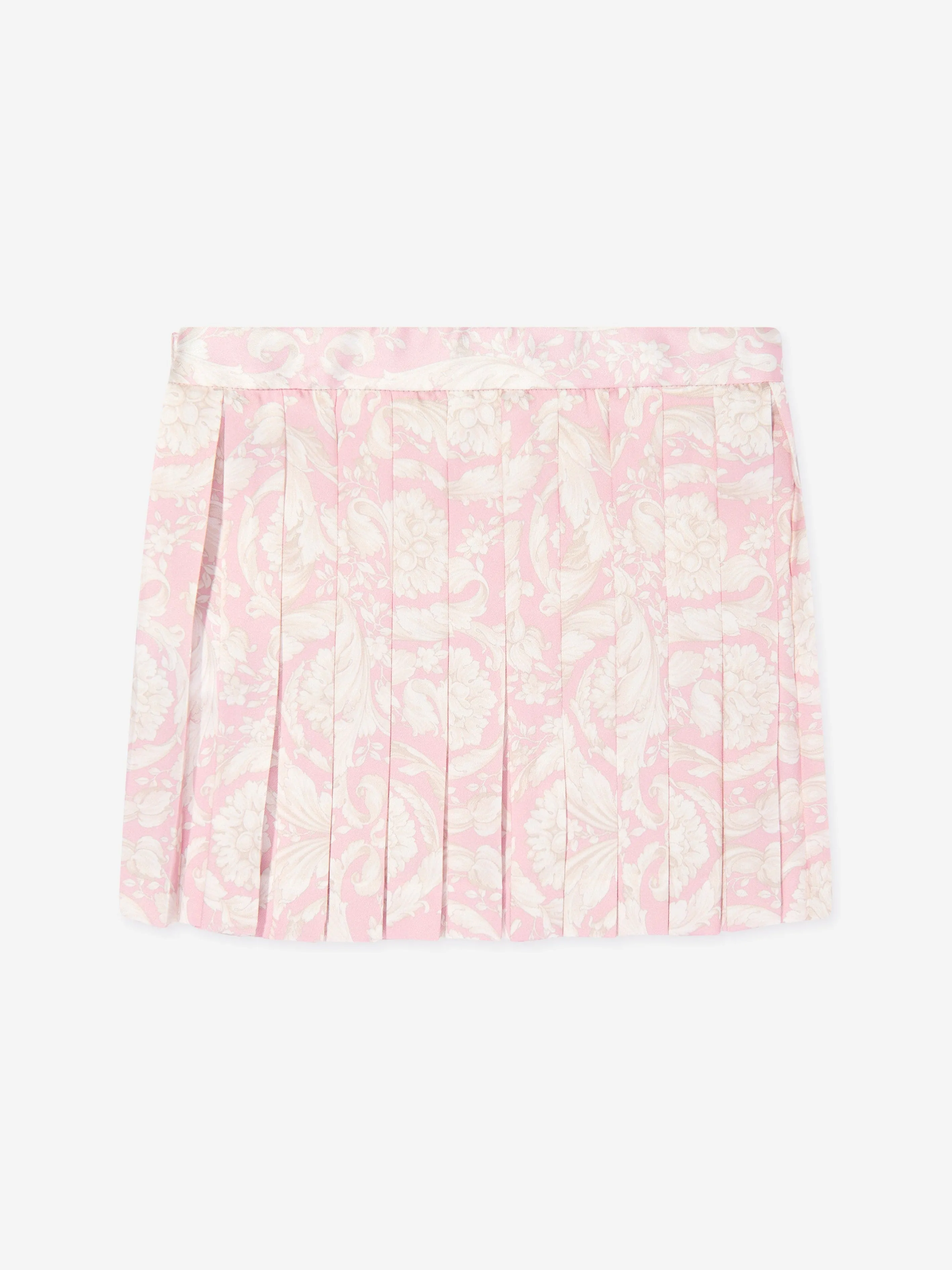 Versace Girls Barocco Plisseerock in Rosa