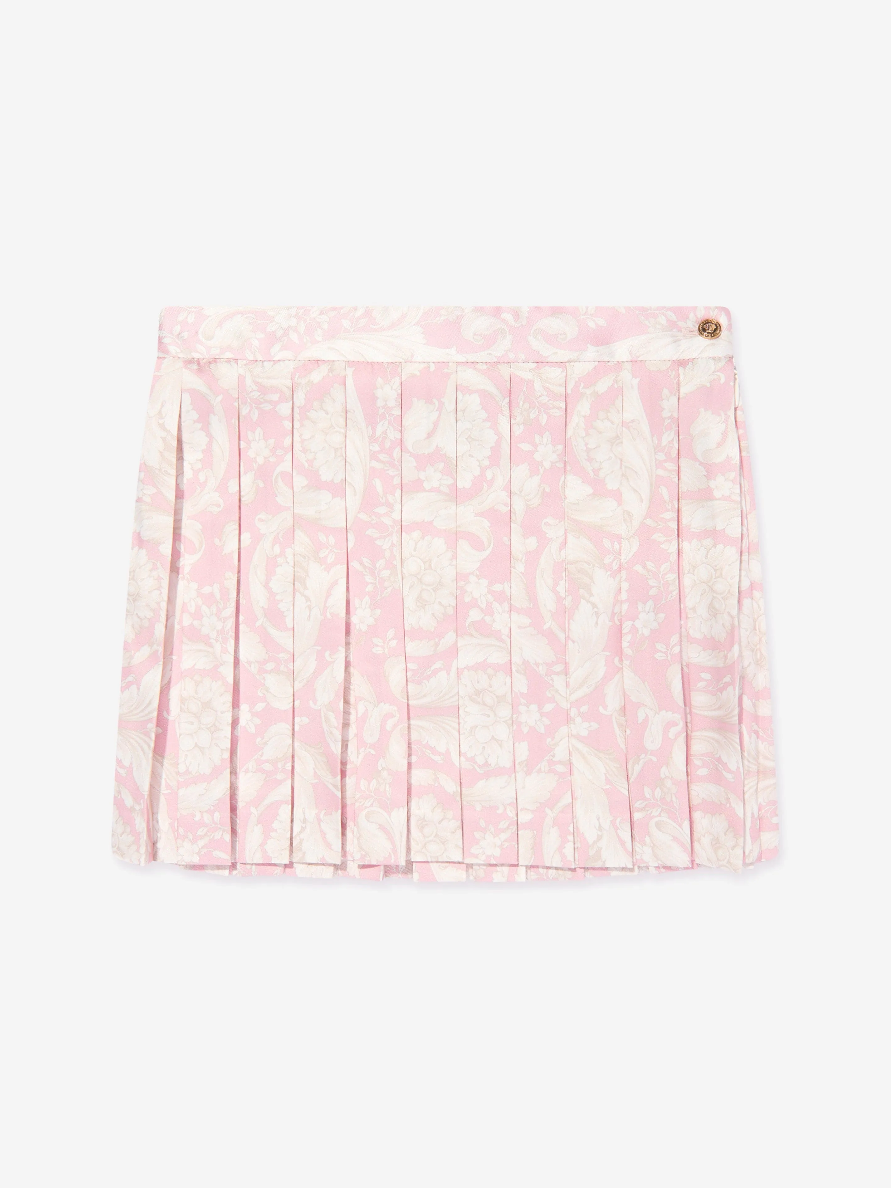 Versace Girls Barocco Plisseerock in Rosa
