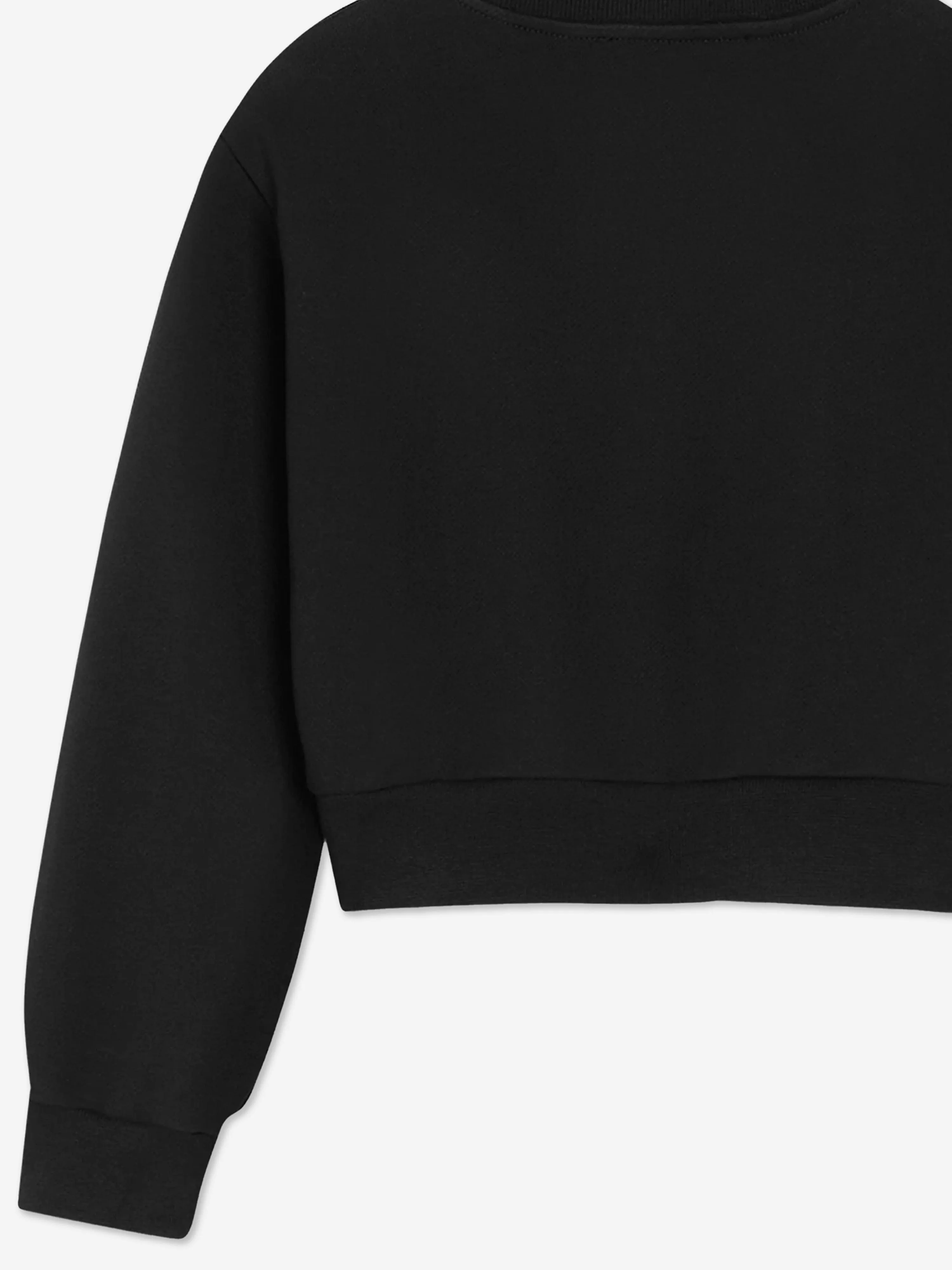 Versace Girls Diamante Logo Sweatshirt in Schwarz