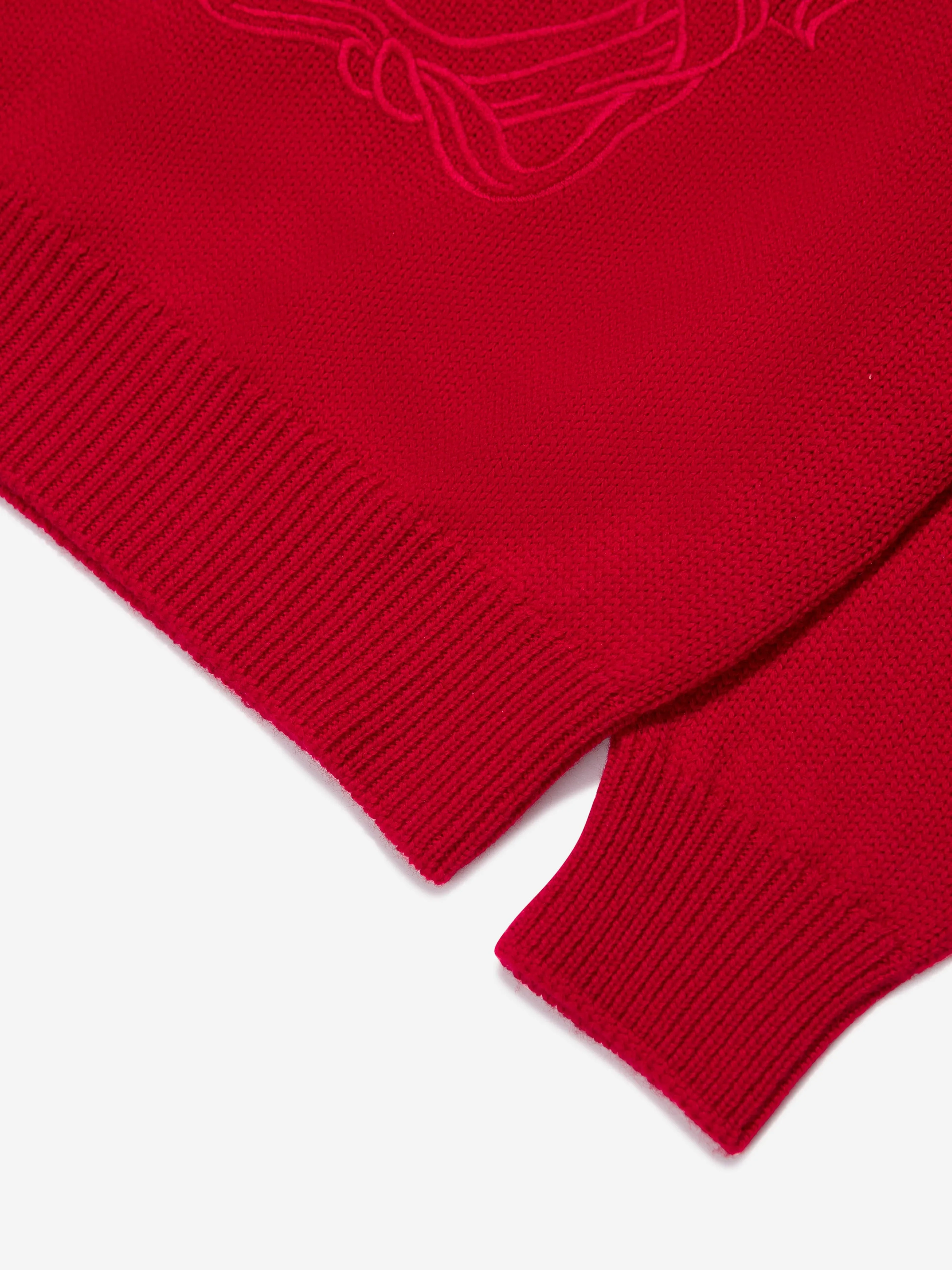 Versace Girls Gestrickter Medusa Pullover in Rot