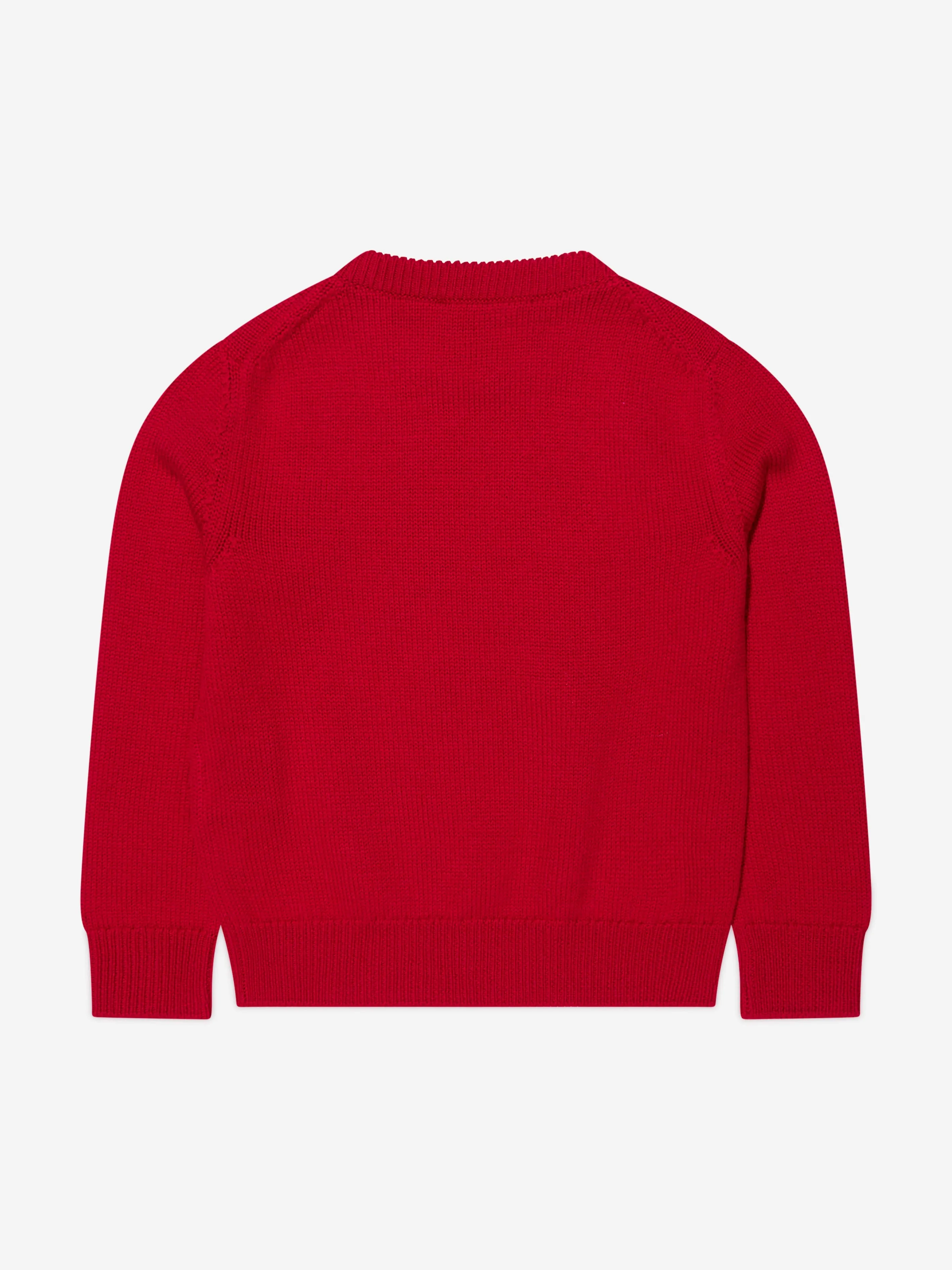 Versace Girls Gestrickter Medusa Pullover in Rot