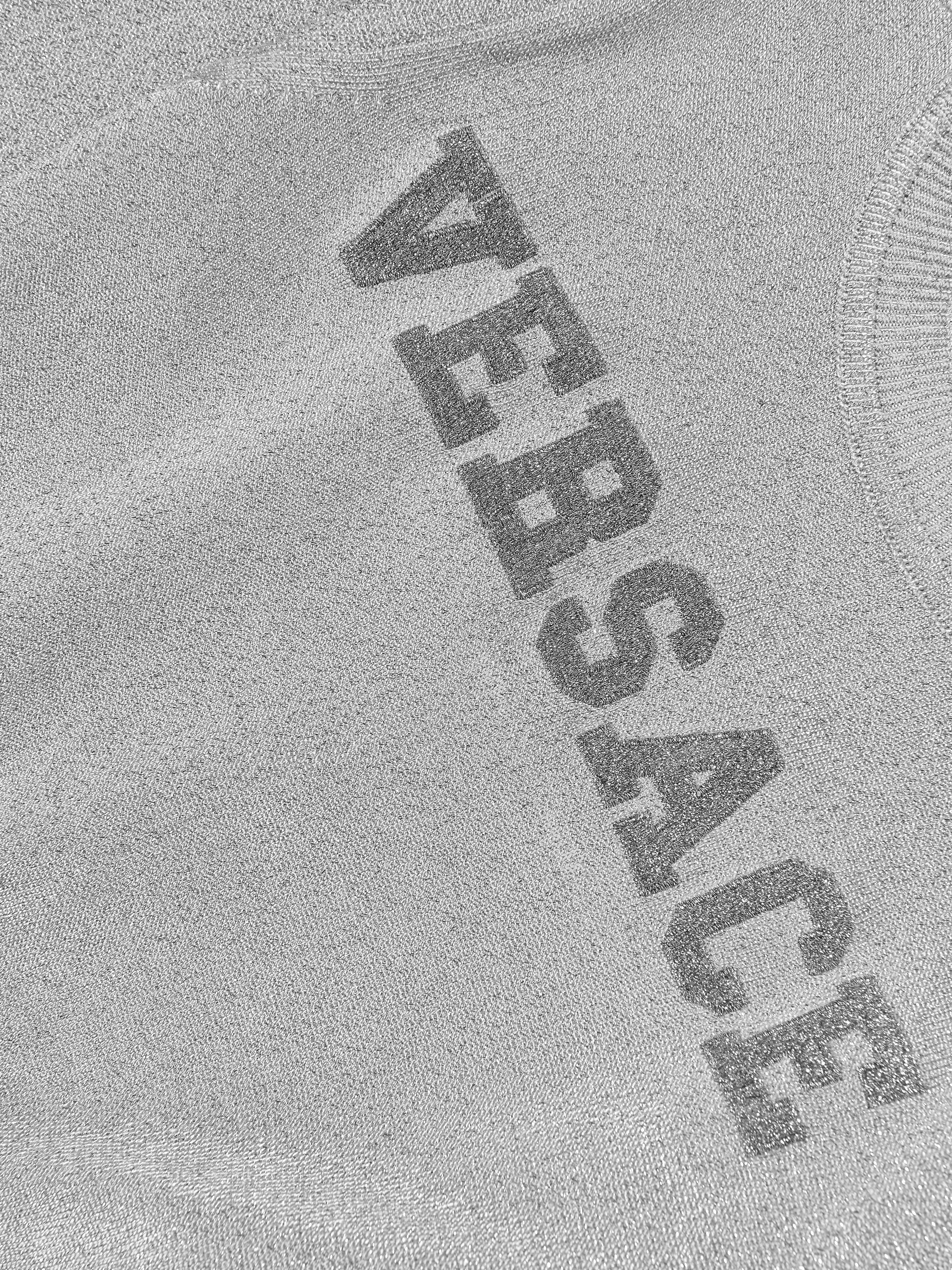 Versace Girls Logo Strickpullover in Silber