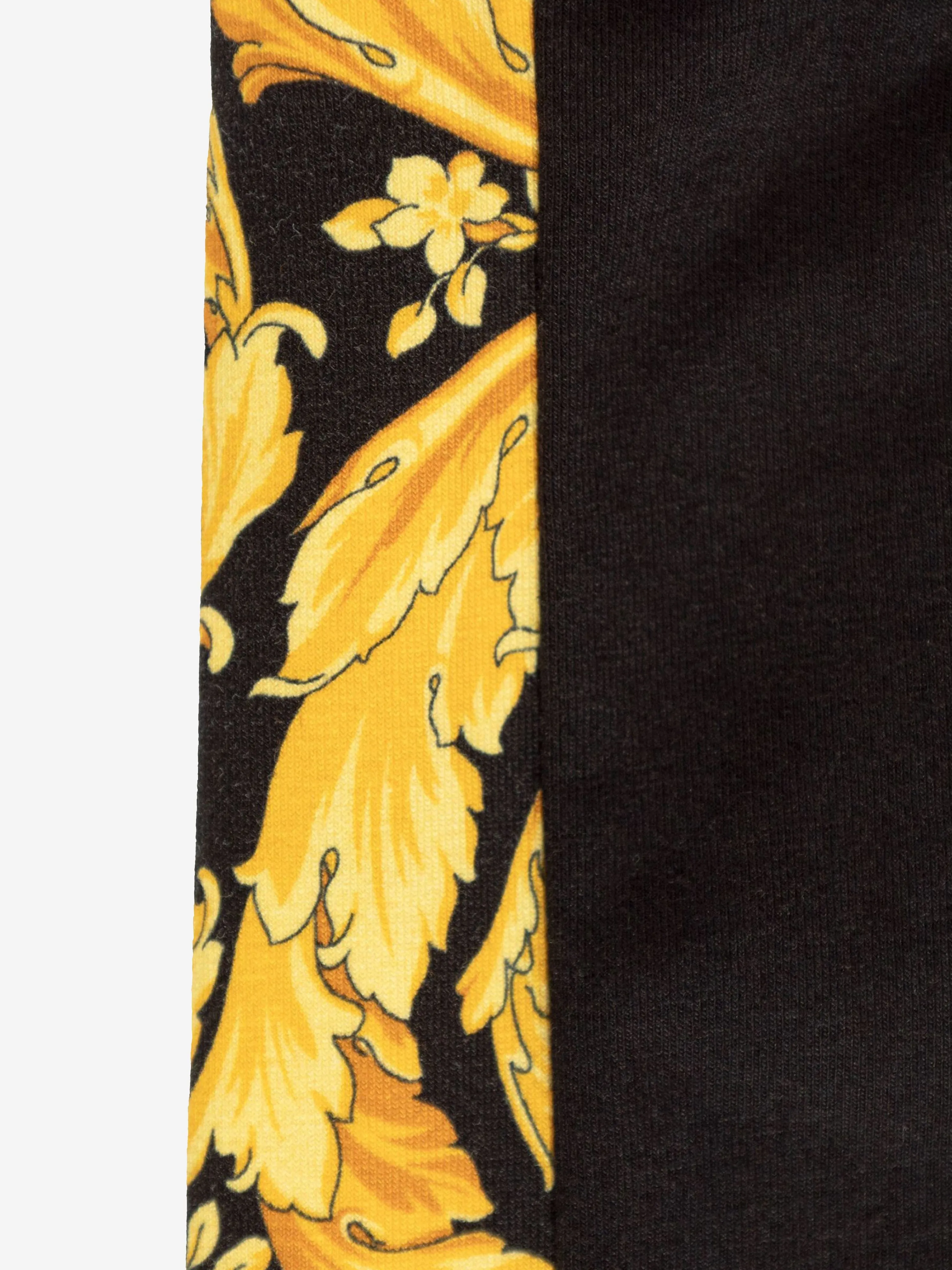 Versace Girls Logo Leggings in Schwarz