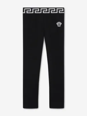 Versace Girls Medusa Logo Leggings in Schwarz