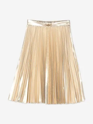 Versace Girls Plisseerock in Gold