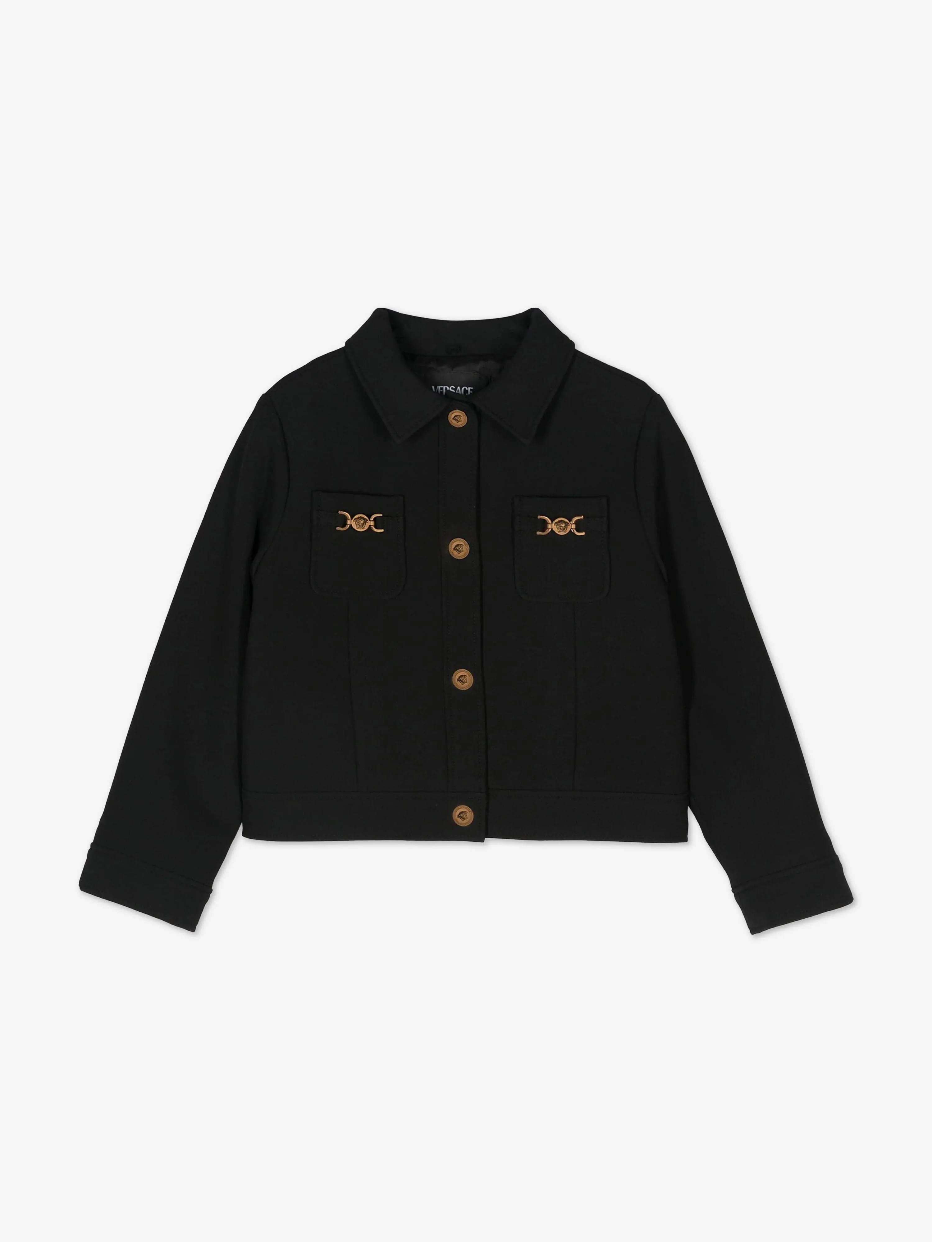 Versace Girls Stretch Cady Jacket in Schwarz
