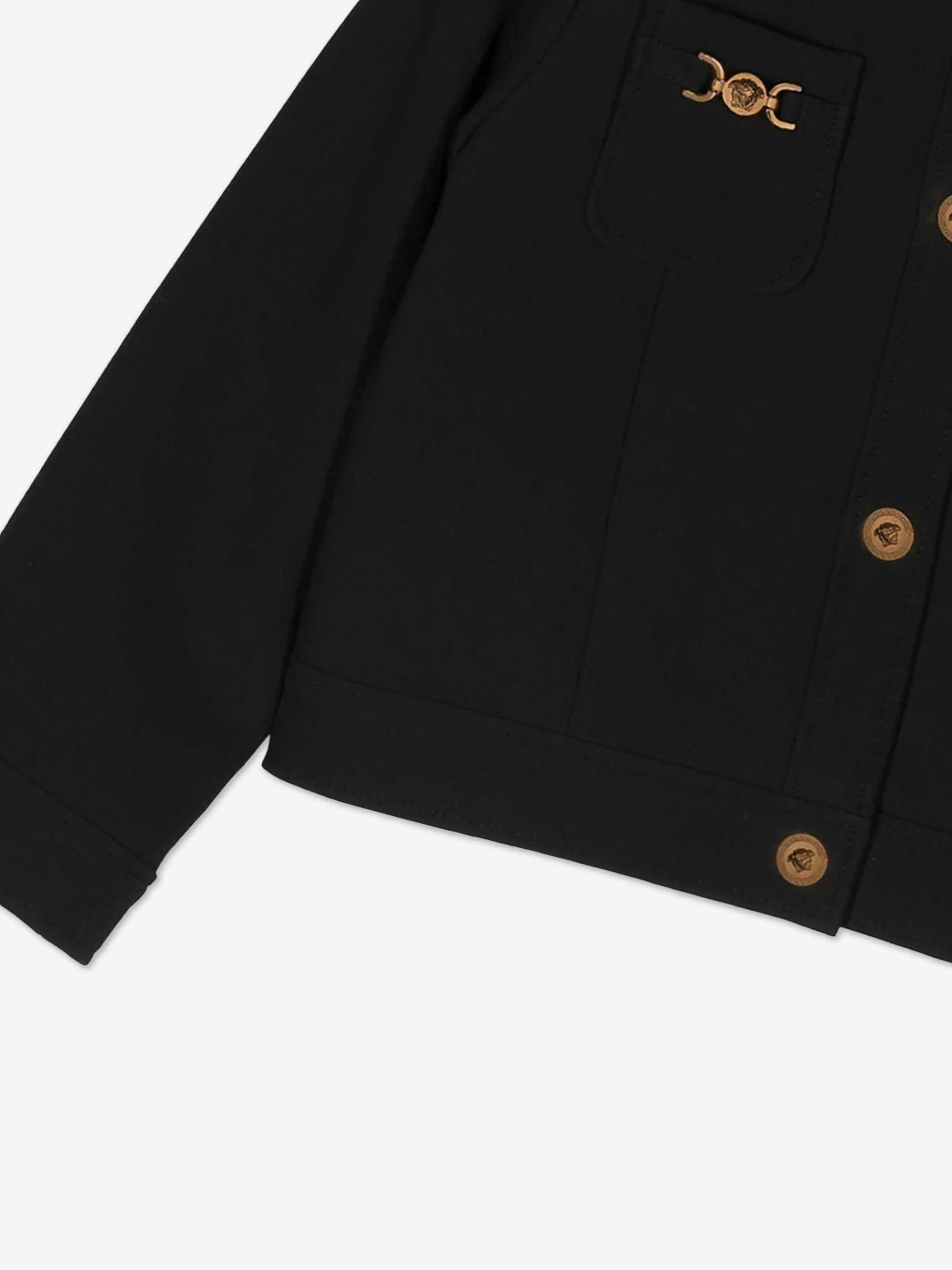 Versace Girls Stretch Cady Jacket in Schwarz
