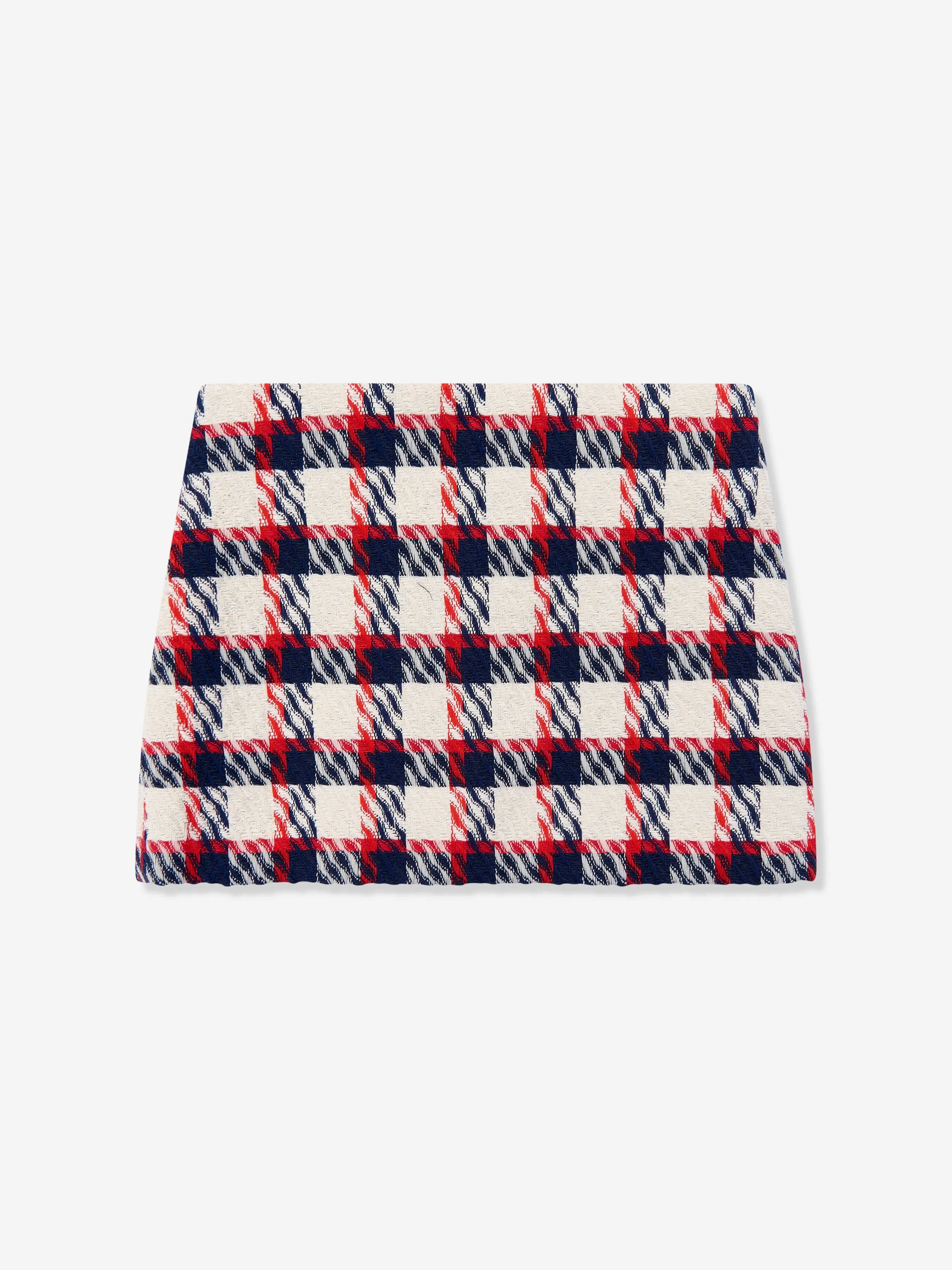 Versace Girls Tartan Tweed Rock in Weiß