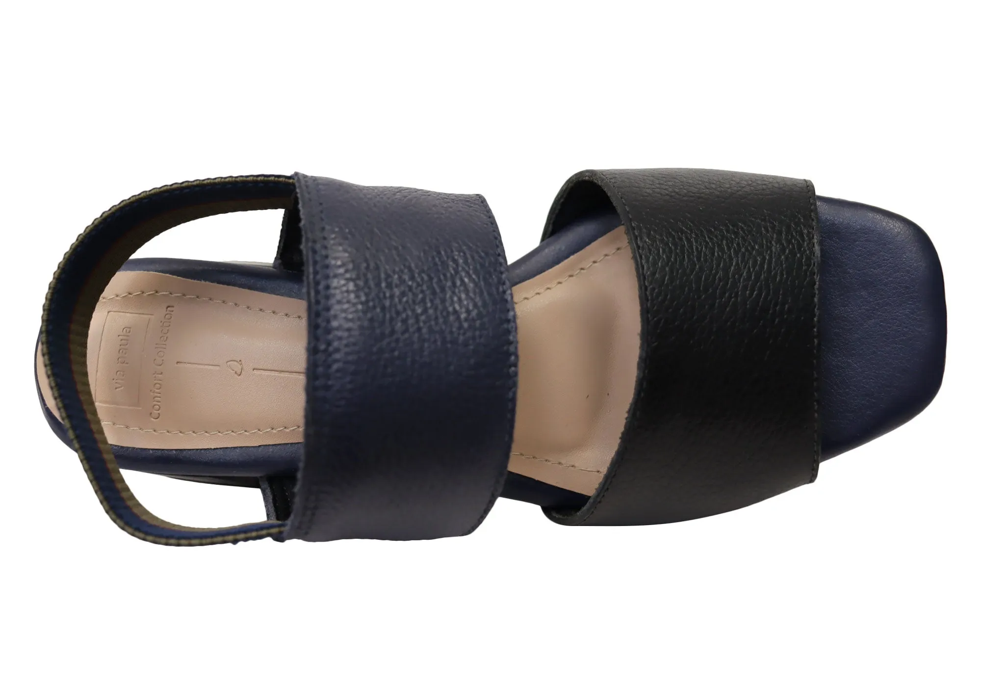 Via Paula Verity Damen Brasilianische Bequeme Leder Sandalen mit Niedrigem Absatz Via Paula Schuhe