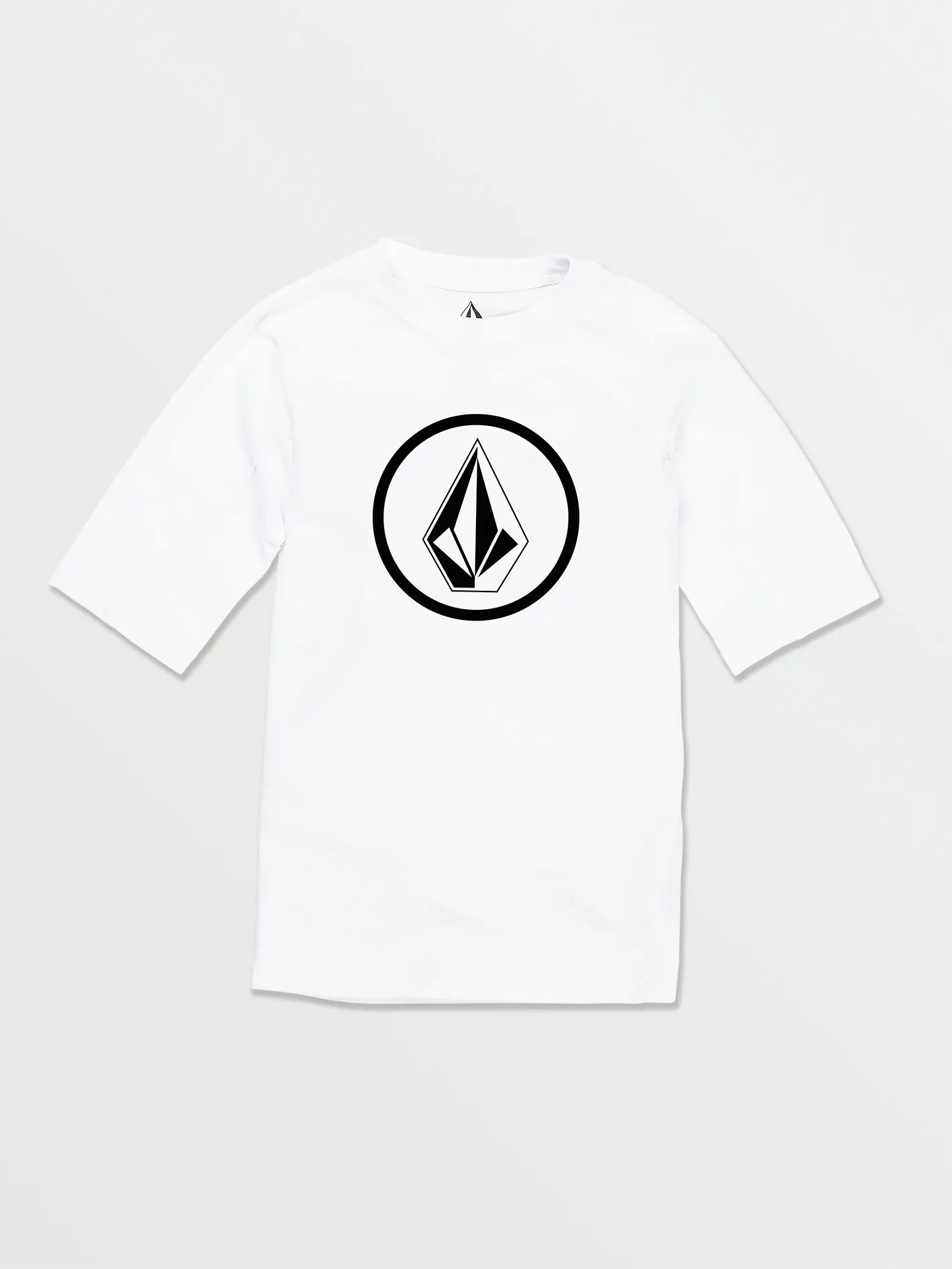 Volcom Lido Einfarbiges Jungen Kurzarm-Rashguard (Alter 2-7) Weiß Volcom
