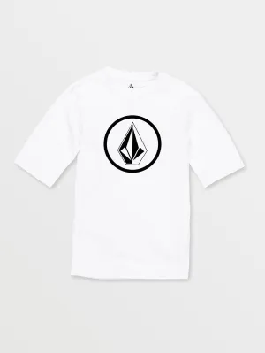 Volcom Lido Einfarbiges Jungen Kurzarm-Rashguard (Alter 8-14) Weiß Volcom