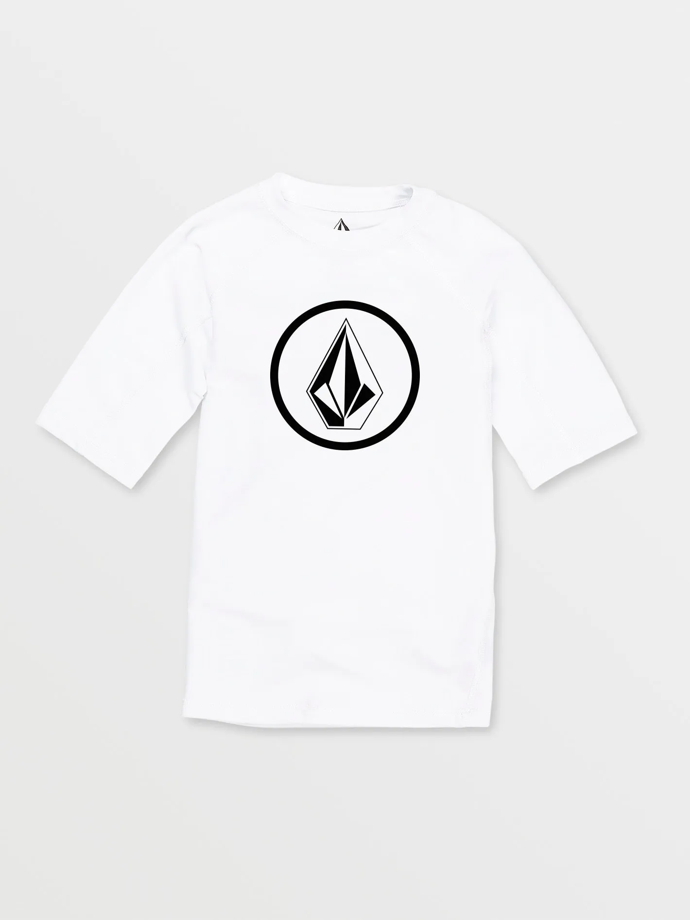 Volcom Lido Einfarbiges Jungen Kurzarm-Rashguard (Alter 8-14) Weiß Volcom