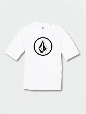 Volcom Lido Einfarbiges Jungen Kurzarmhemd (Alter 8-14) Weiß Volcom