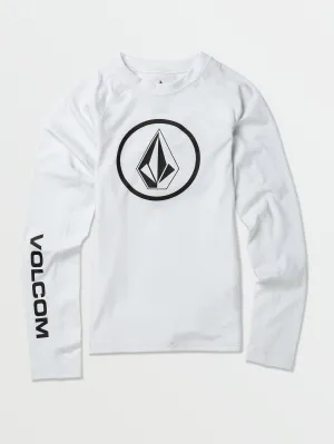 Volcom Lido Langarm-Rashguard für Jungen (Alter 8-14) Weiß Volcom