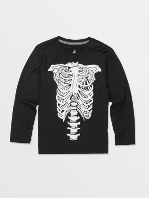 Volcom Skeleton Langarm-Rashguard für Jungen (Alter 2-7) Schwarz Volcom