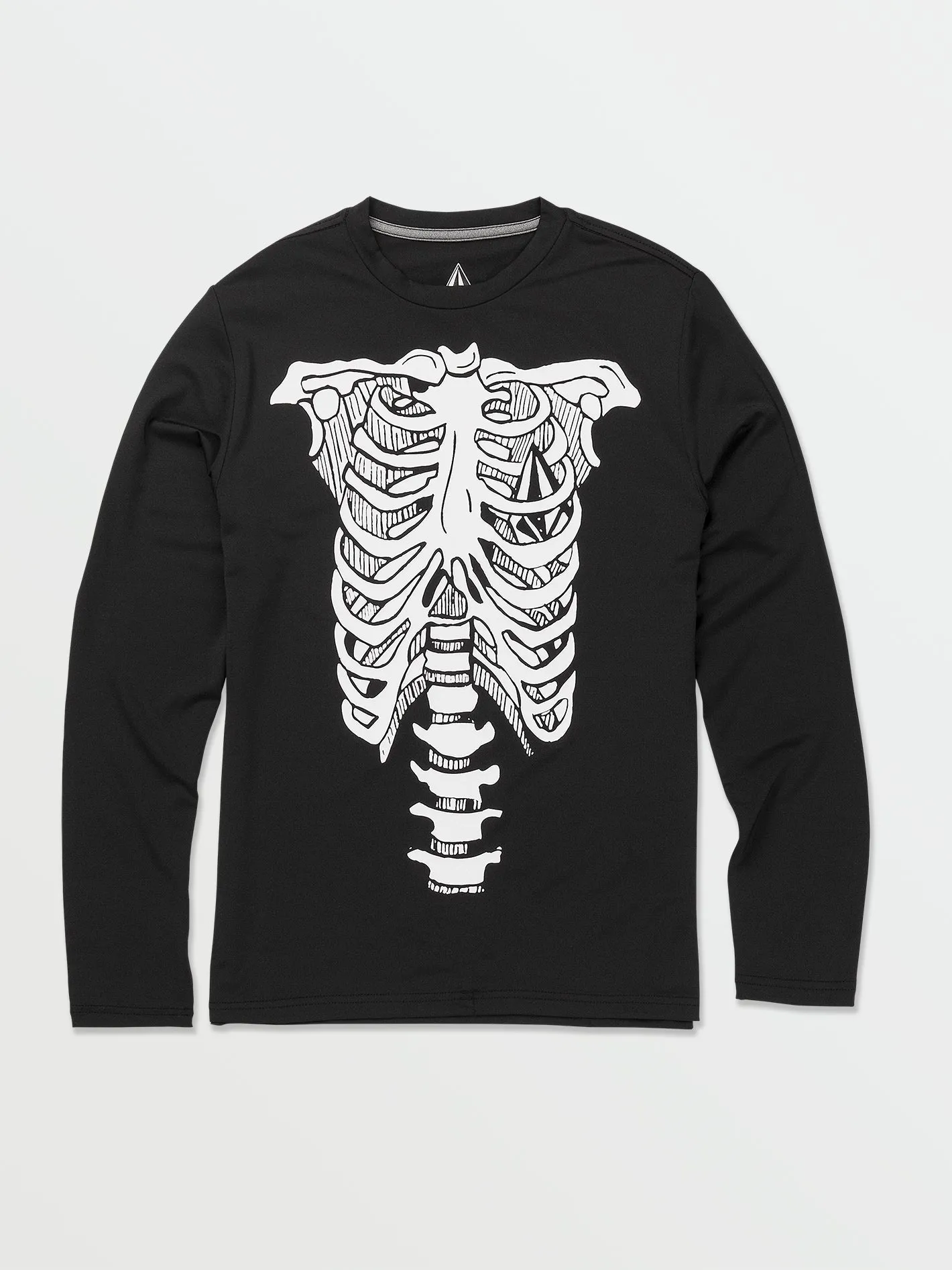 Volcom Skeleton Langarm-Rashguard für Jungen (Alter 8-14) Schwarz Volcom