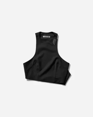 Damengeschnürtes Haltertop Schwarz