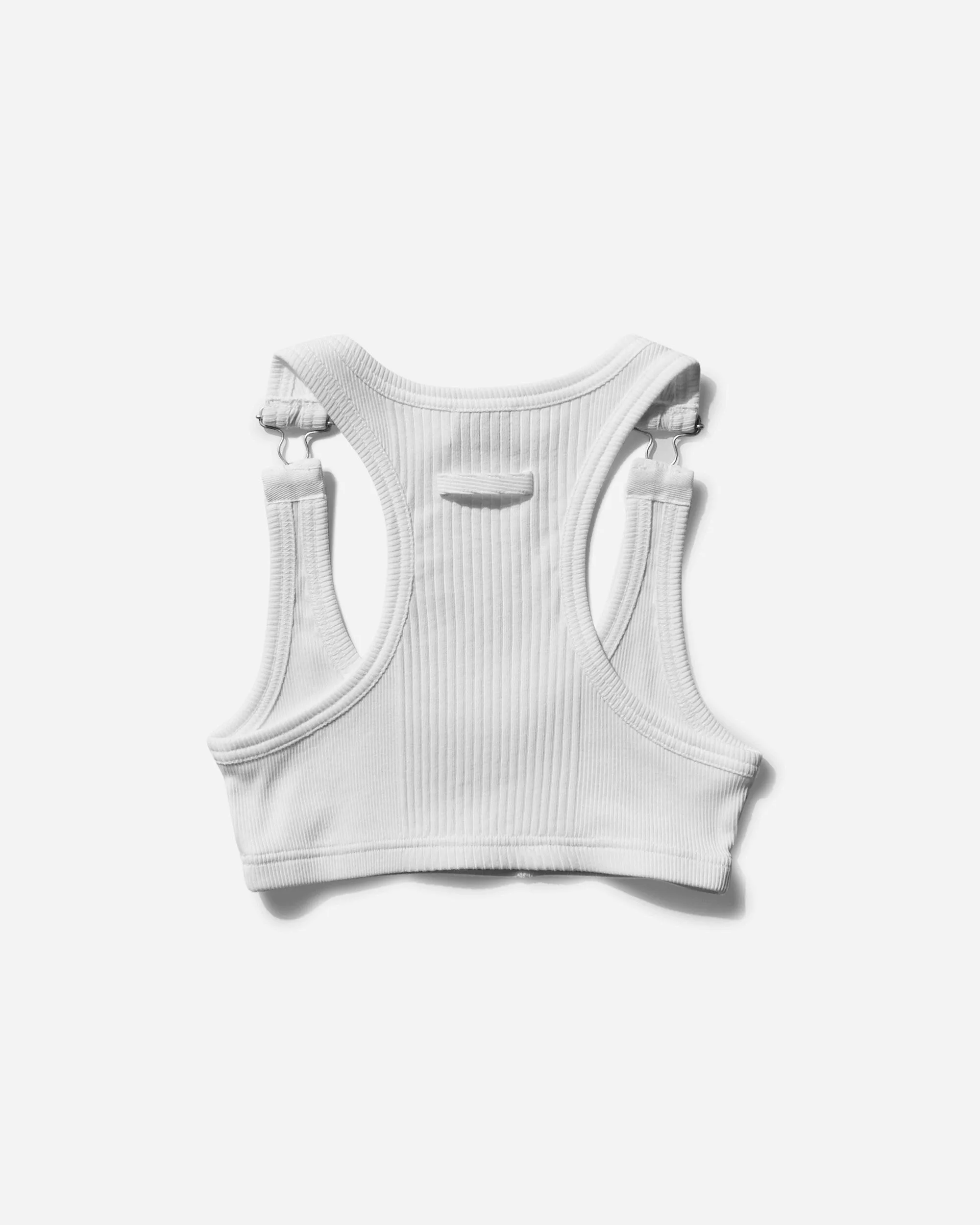 Weißes Cropped Patch Tanktop für Damen