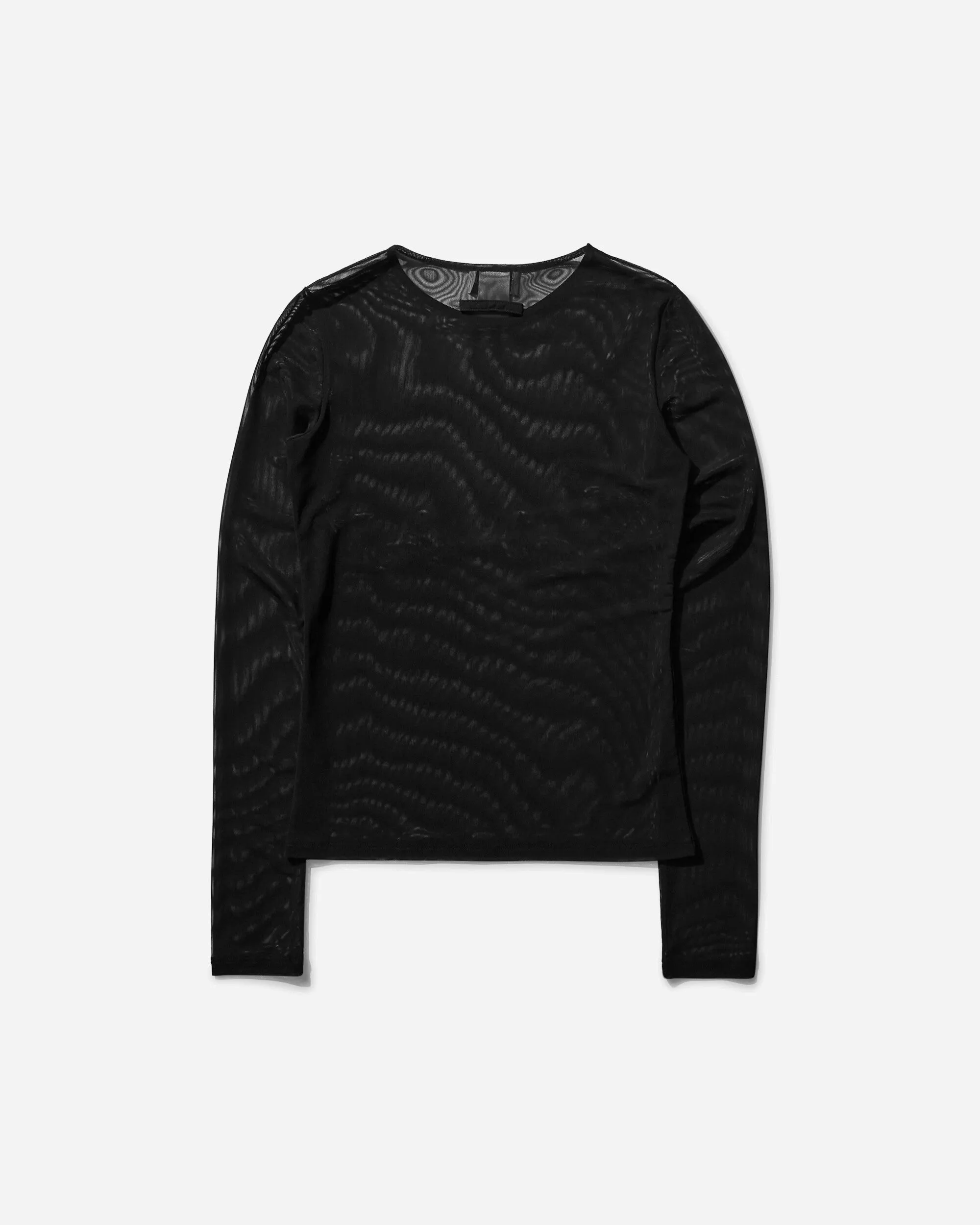 Damen Flock Langarmtop Schwarz