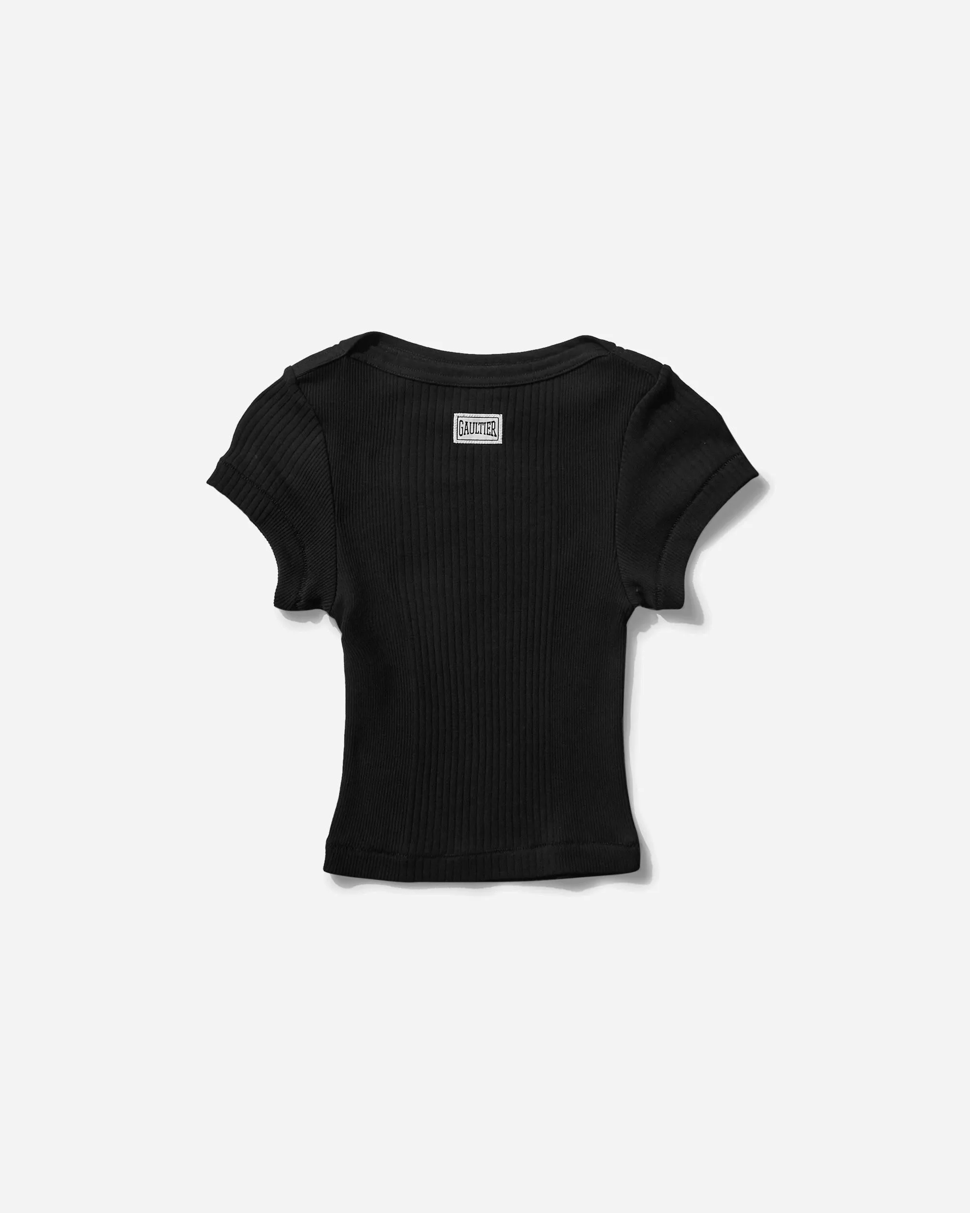 Damen Patch T-Shirt Schwarz