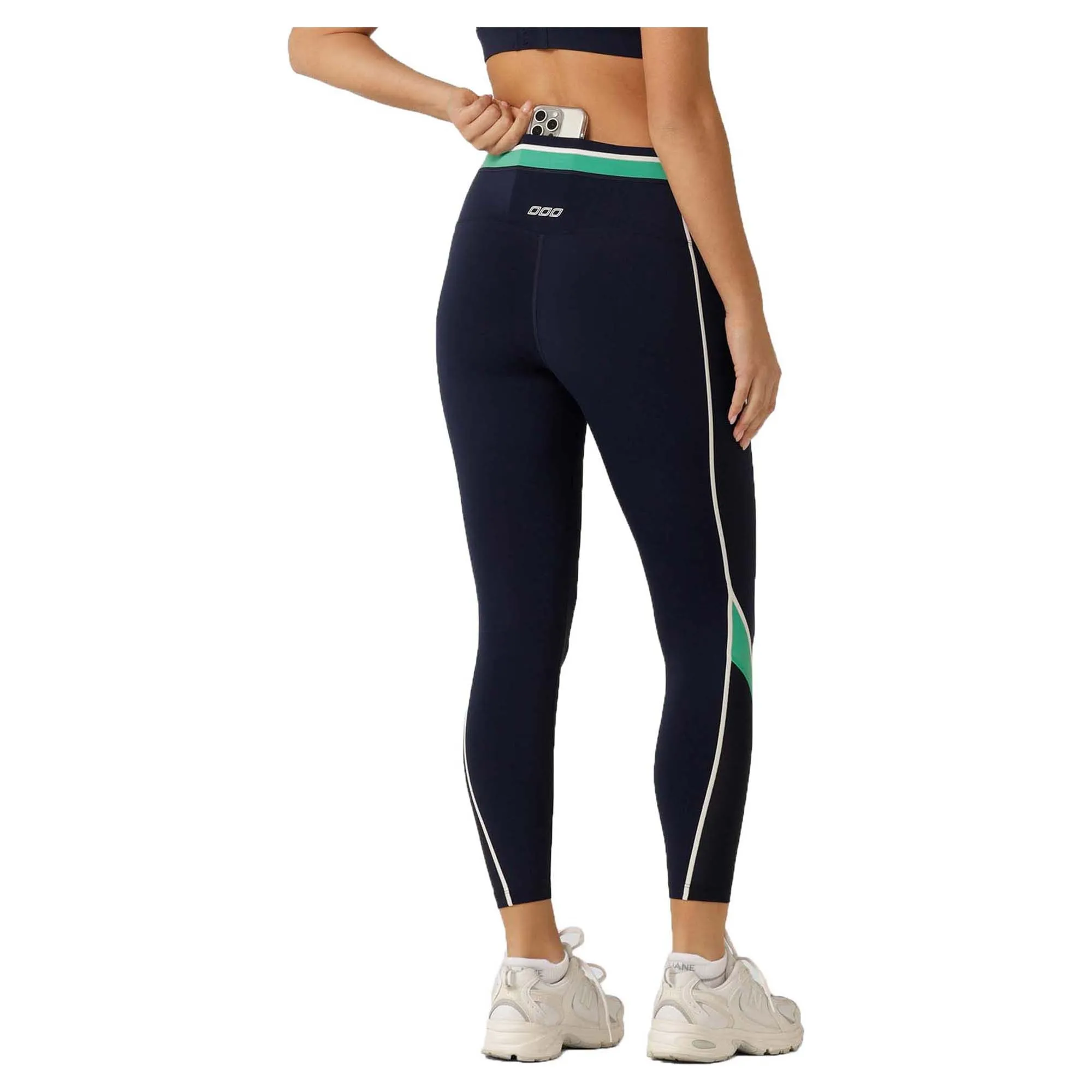 Damen-Staffel-Leggings mit Knöchelausschnitt