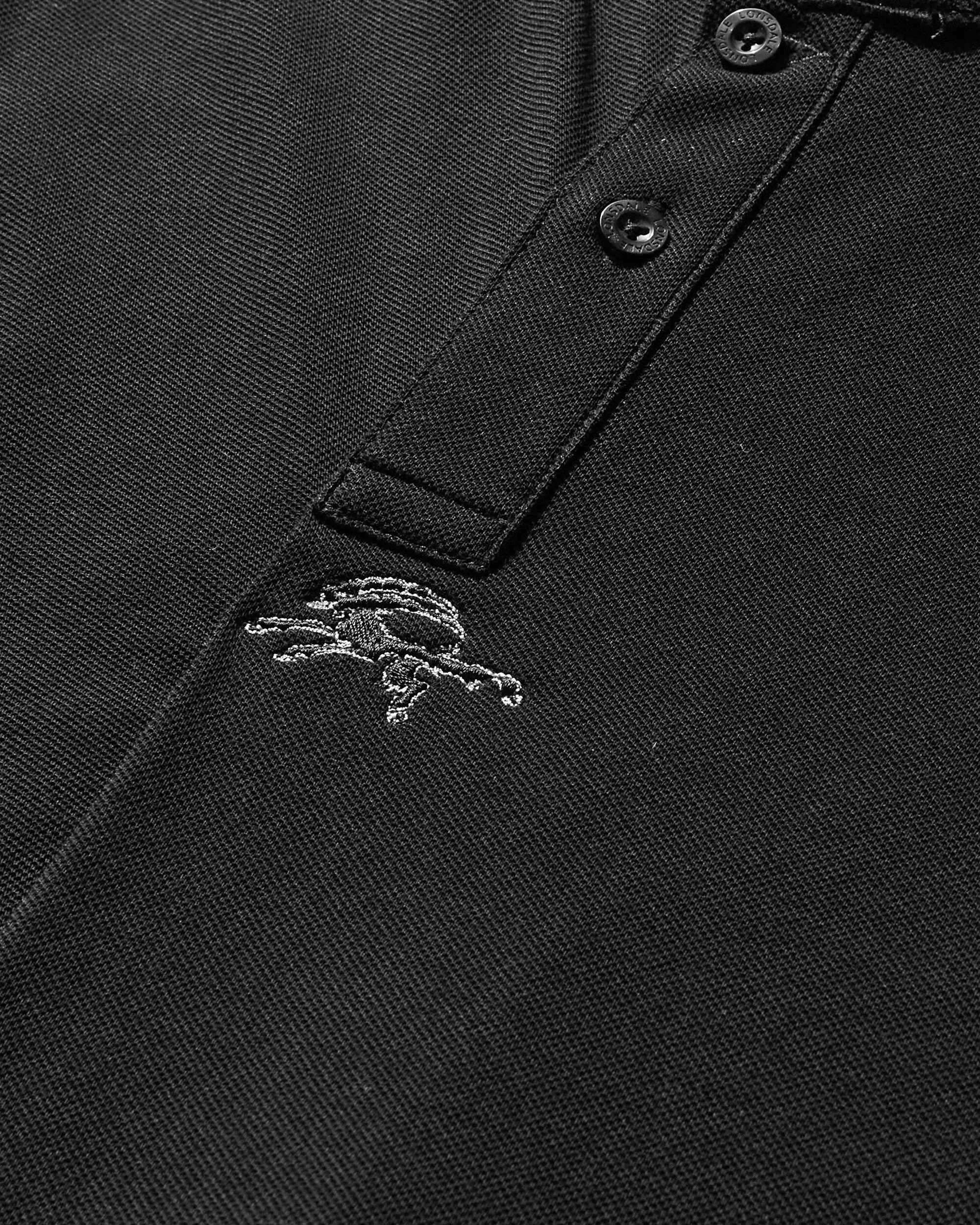 Damen-Wrapped-Polo-Shirt Schwarz