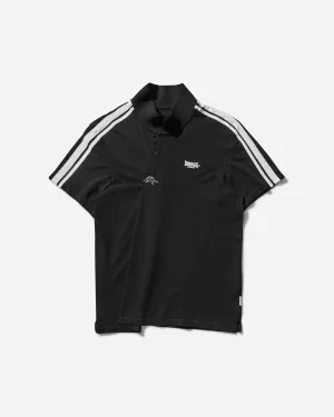 Damen-Wrapped-Polo-Shirt Schwarz