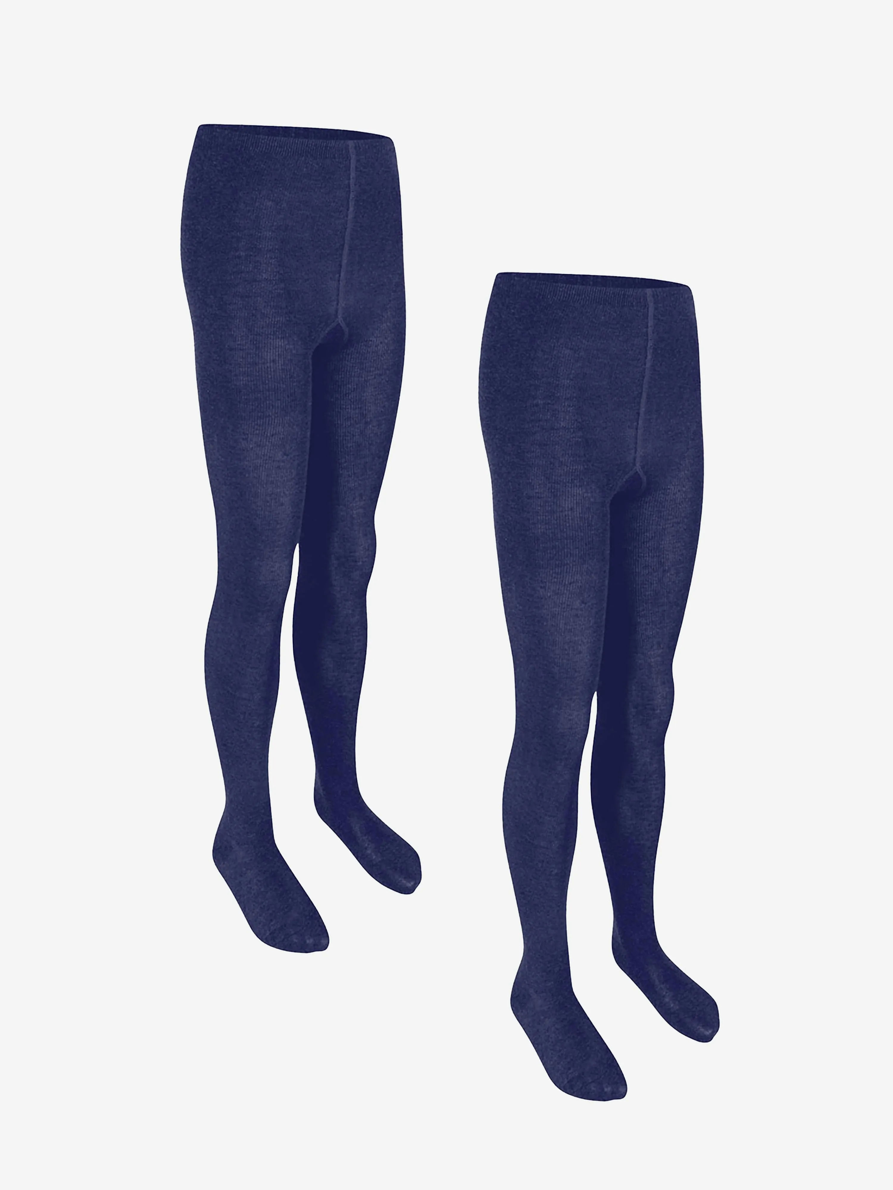 Zeco Girls School Baumwollstrumpfhosen (2er Pack) in Marineblau