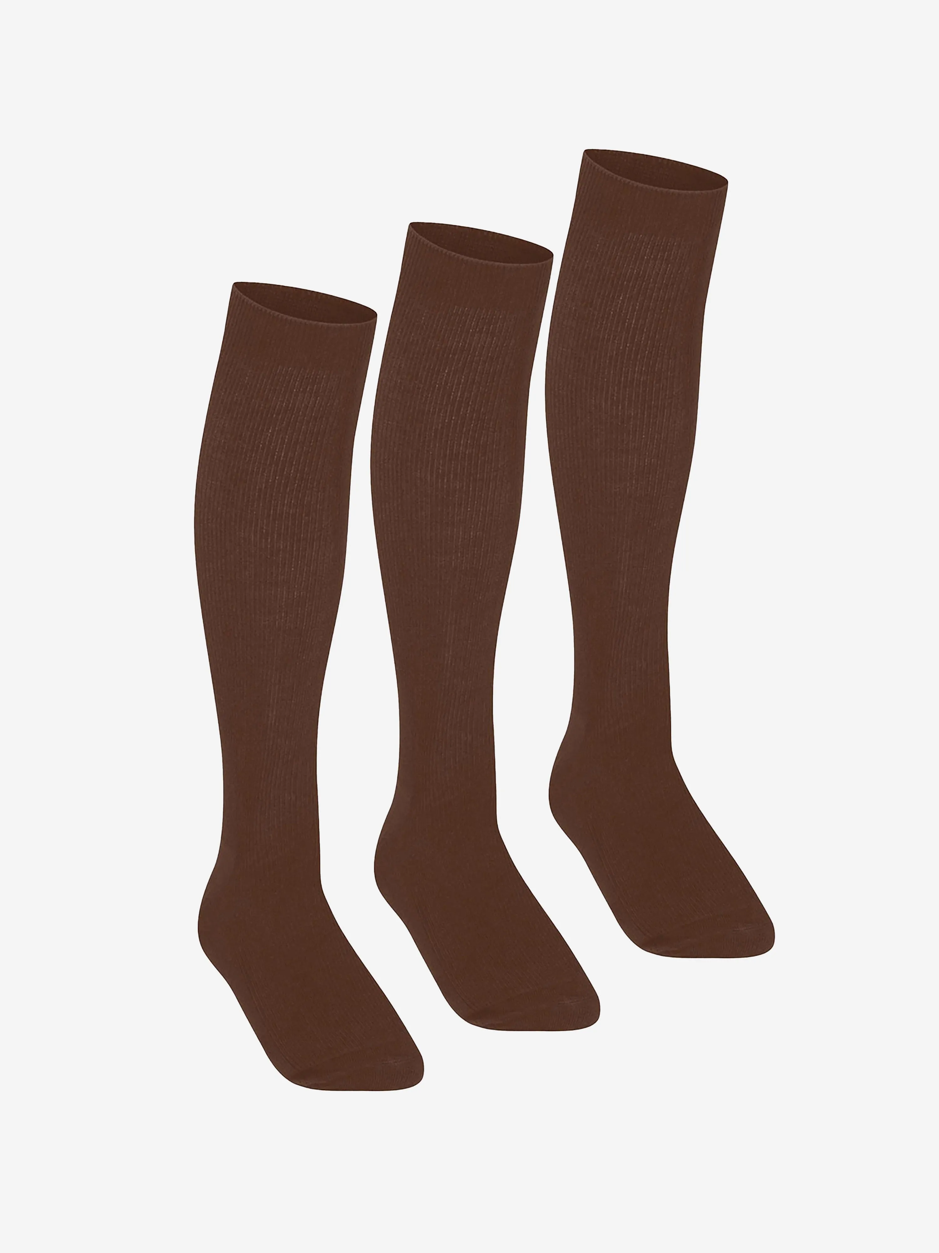 Zeco Girls School Kniestrümpfe (3er Pack) in Braun