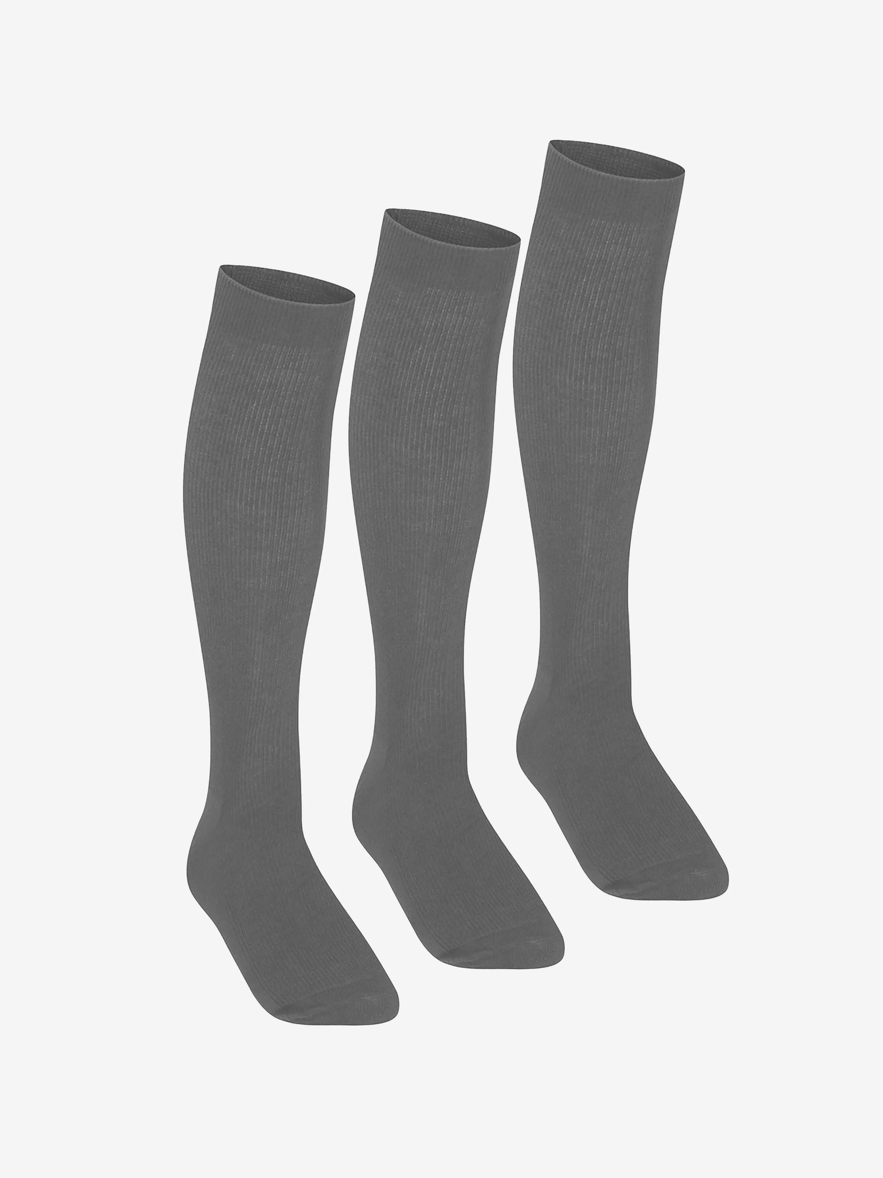 Zeco Girls School Kniestrümpfe (3er Pack) in Grau