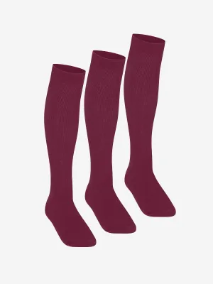 Zeco Girls School Kniestrümpfe (3er Pack) in Lila